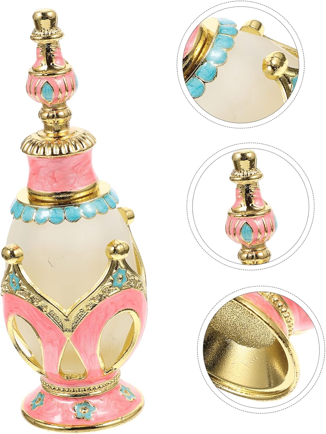 Elegant Arabian Perfume Bottle for Essential Oils Travel Portable Crown Design