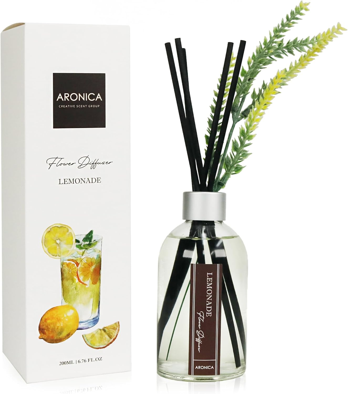 Aronica Lemon Scented Air Freshener Diffuser Set
