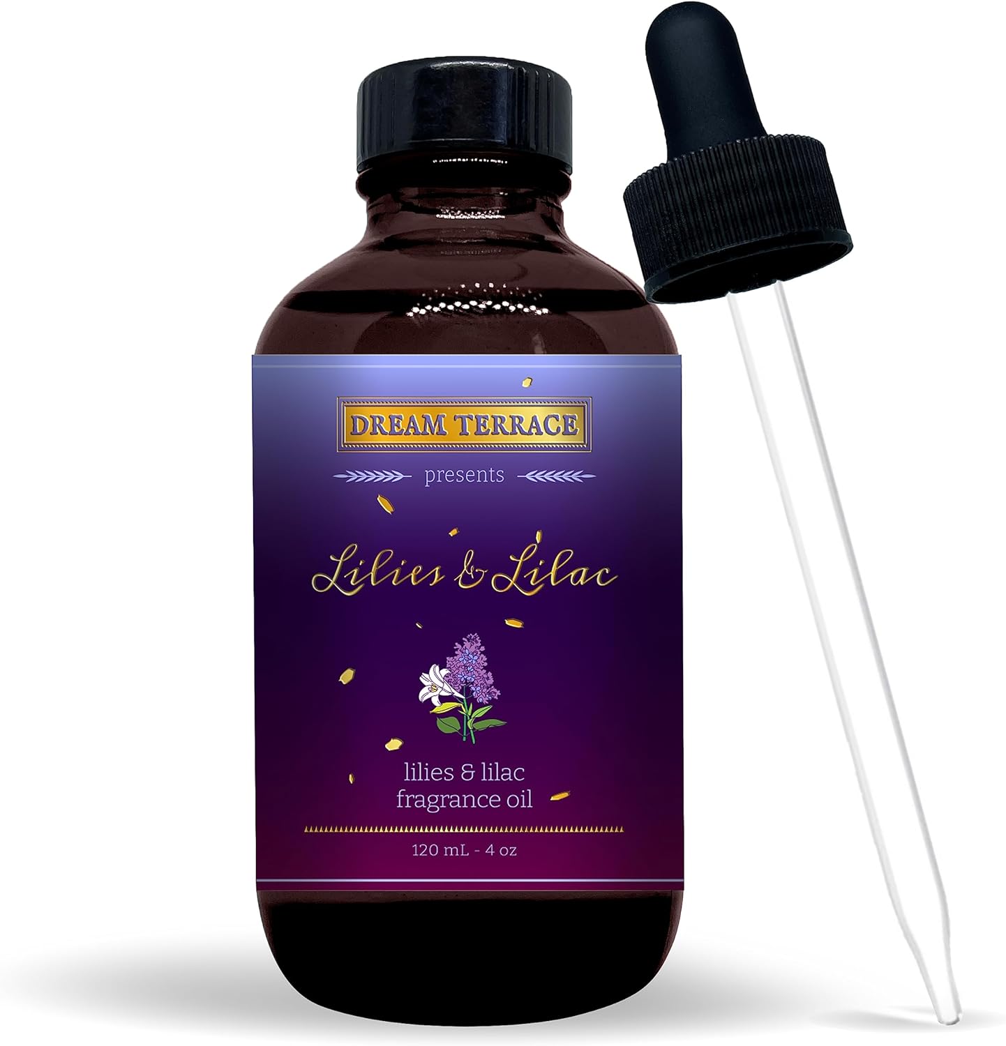 Lilies Lilac 4oz Fragrance Oil with Glass Dropper - Made in The USA