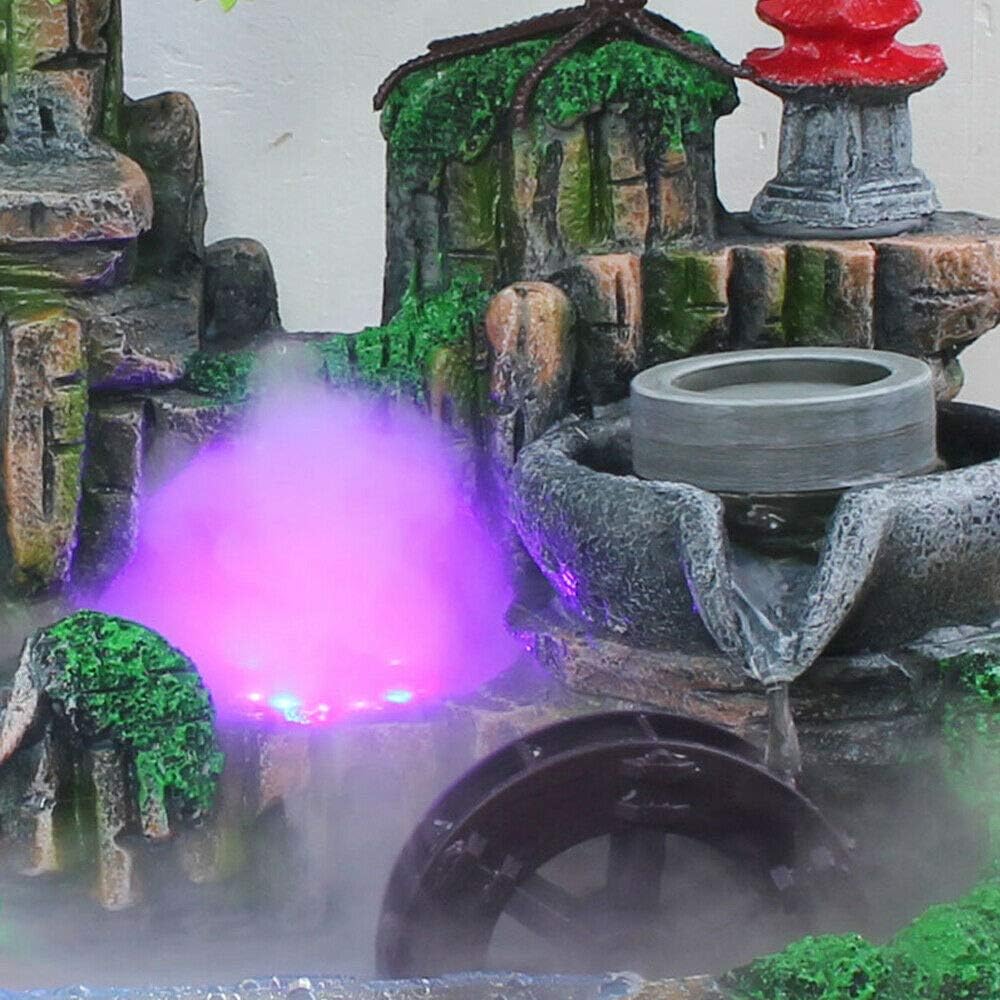Tabletop Fountain with LED Light for Desk Home Office Bedroom Relaxation