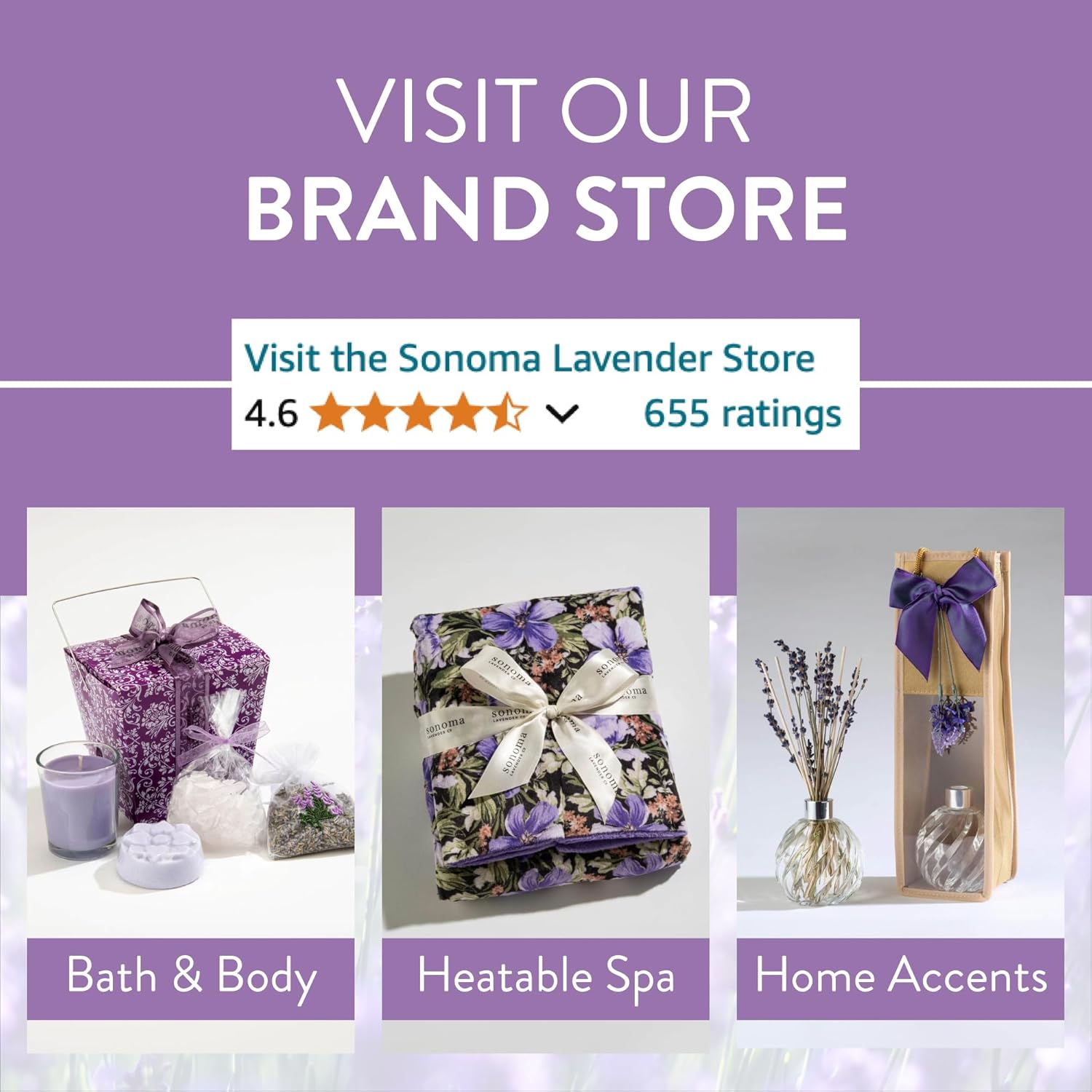 Sonoma Lavender Dried Lavender Sachet Trio for Home and Closets