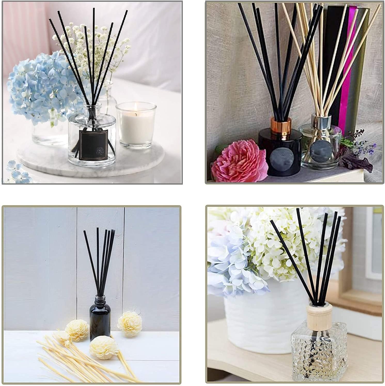 Resafy Reed Diffuser Sticks 9 Inches Black