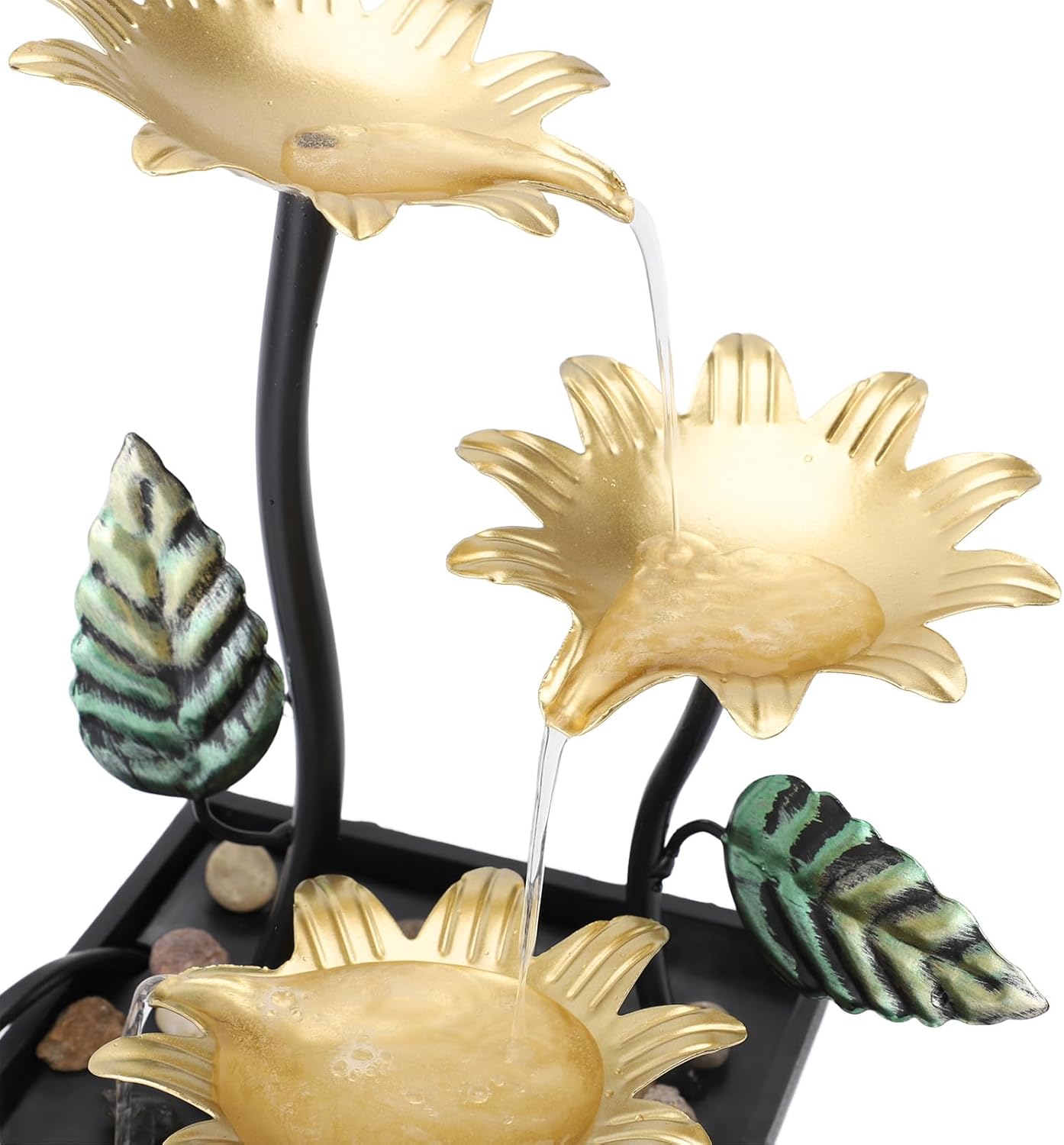 Tomotato Tabletop Fountain with Adjustable Flow and LED Light
