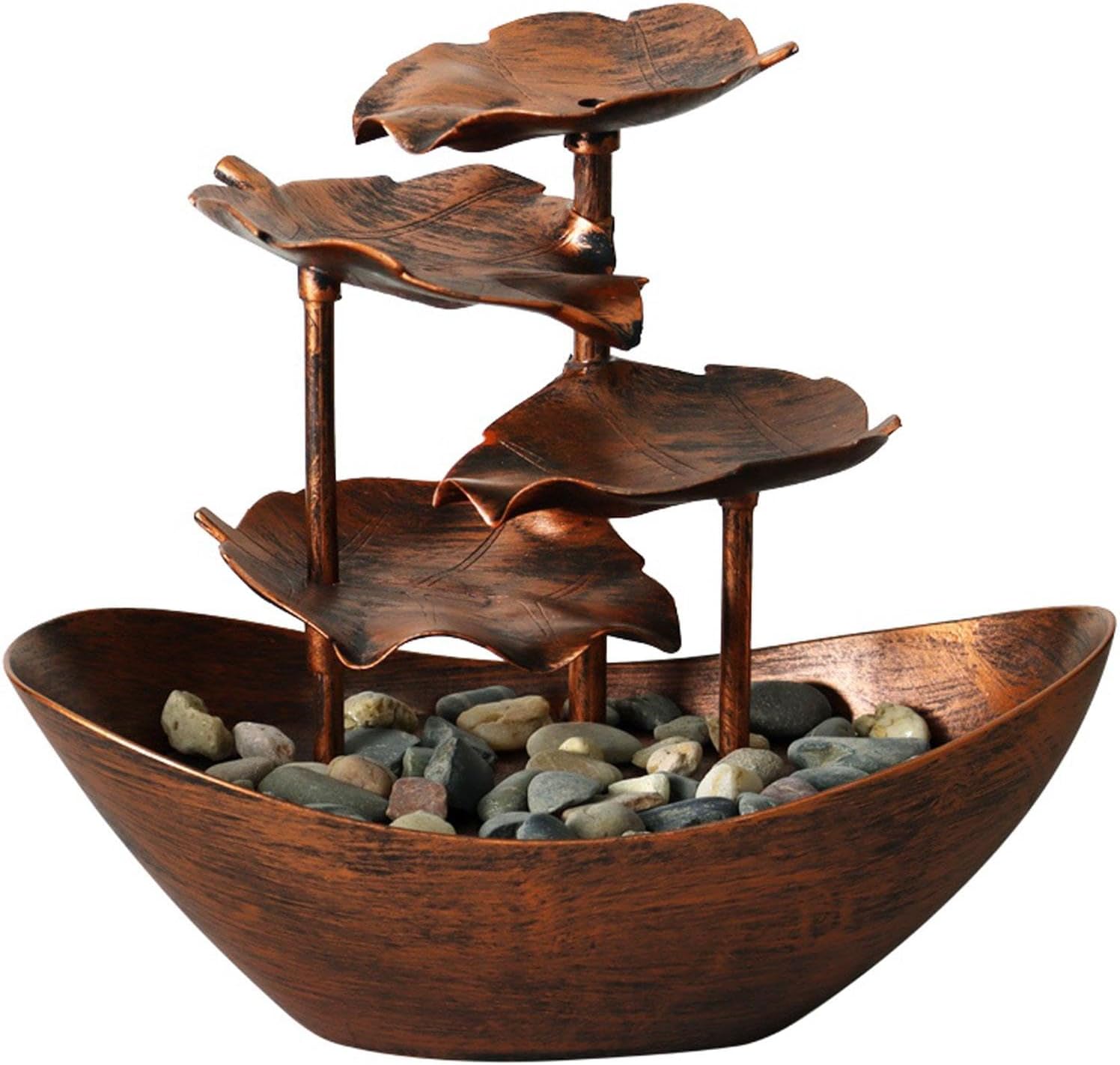 Tabletop Water Fountain with 4-Tiers and USB Pump