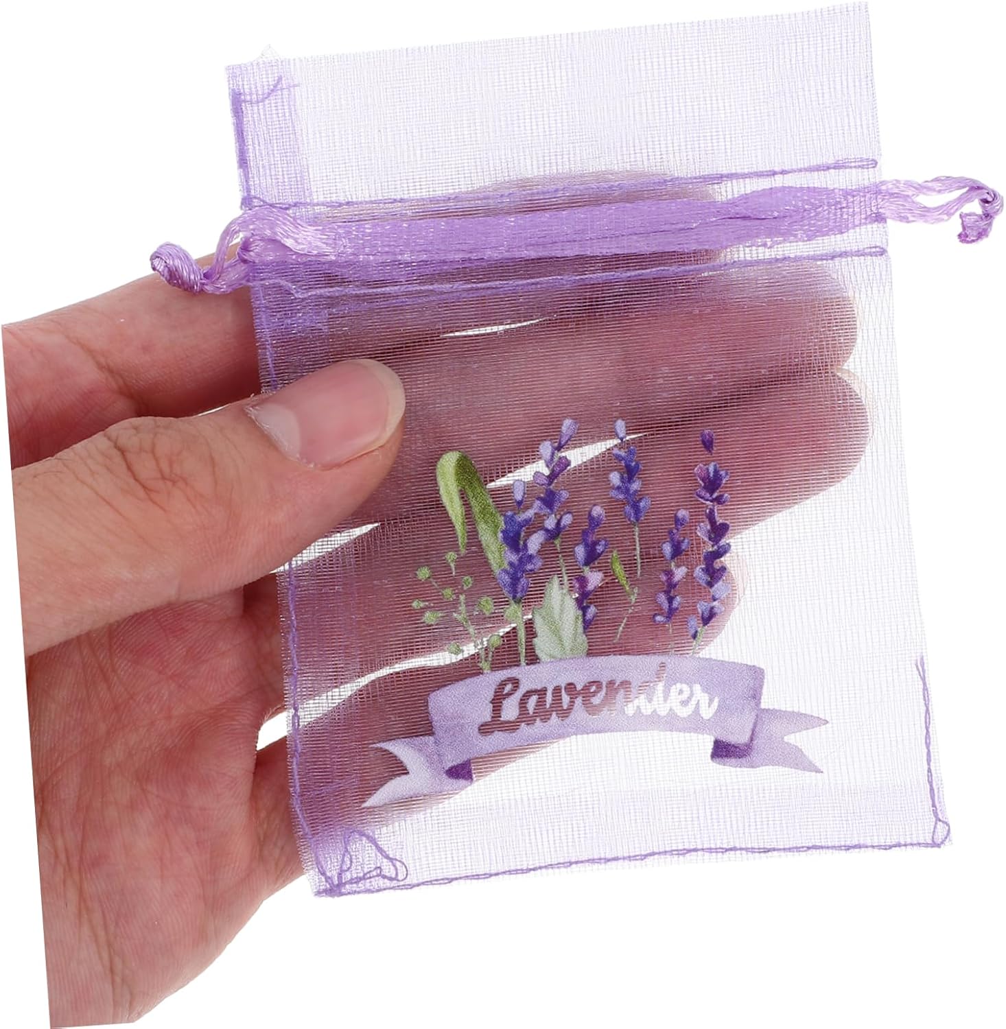 Garneck 20pcs Lavender Drawstring Bags for Home Fragrance Storage and Organization