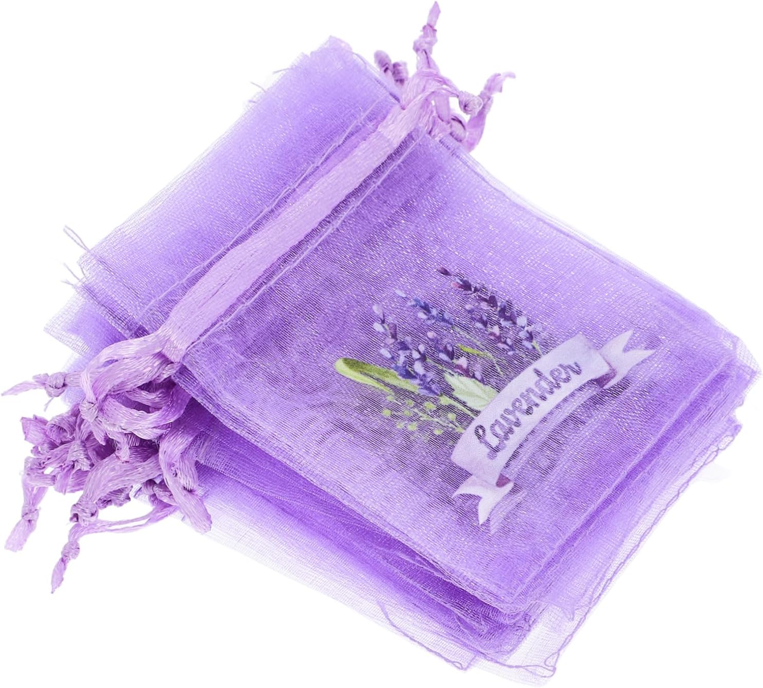 Garneck 20pcs Lavender Drawstring Bags for Home Fragrance Storage and Organization