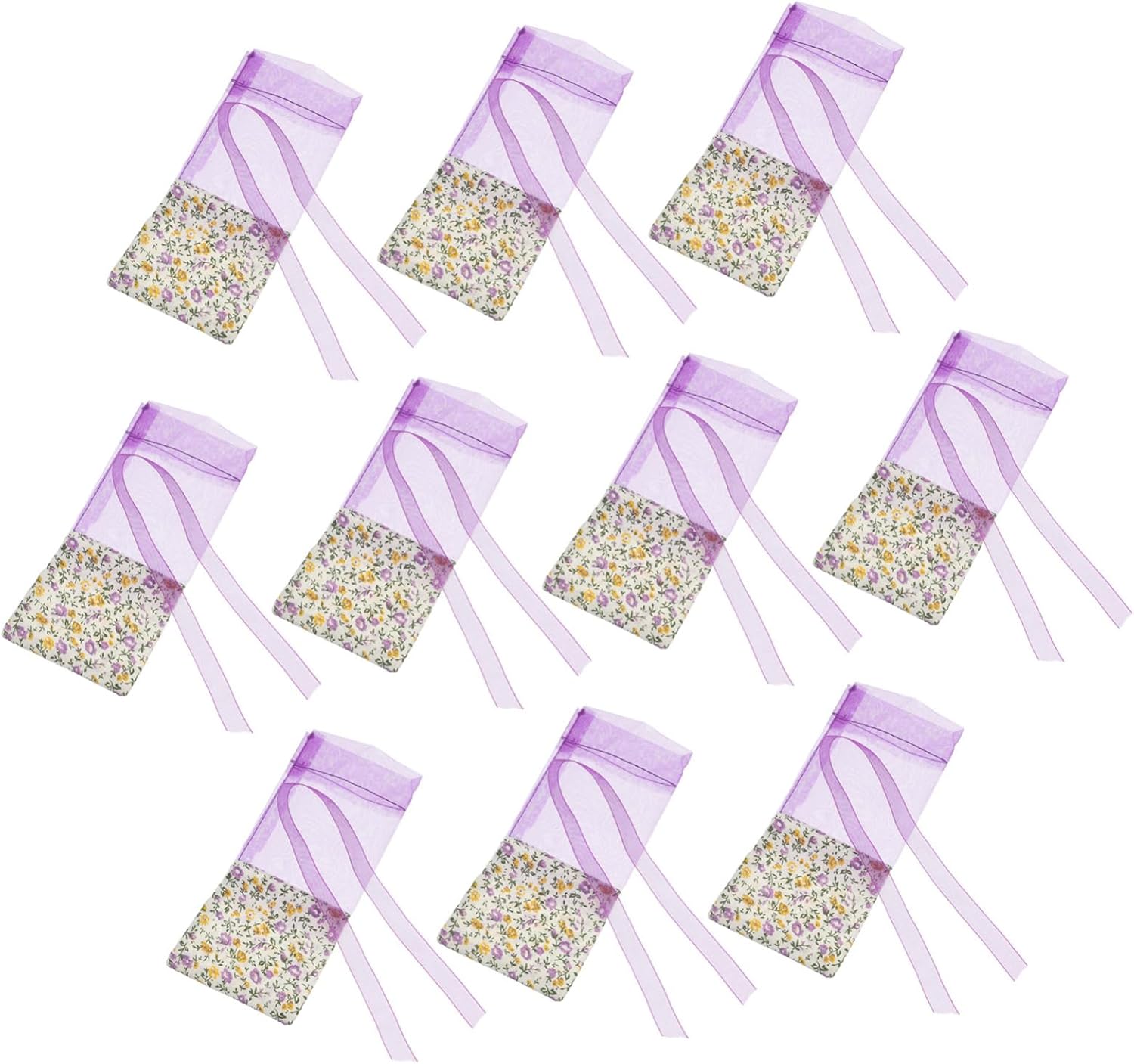 CHILDWEET 10pcs Organza Lavender Sachet Bags with Drawstring Closure