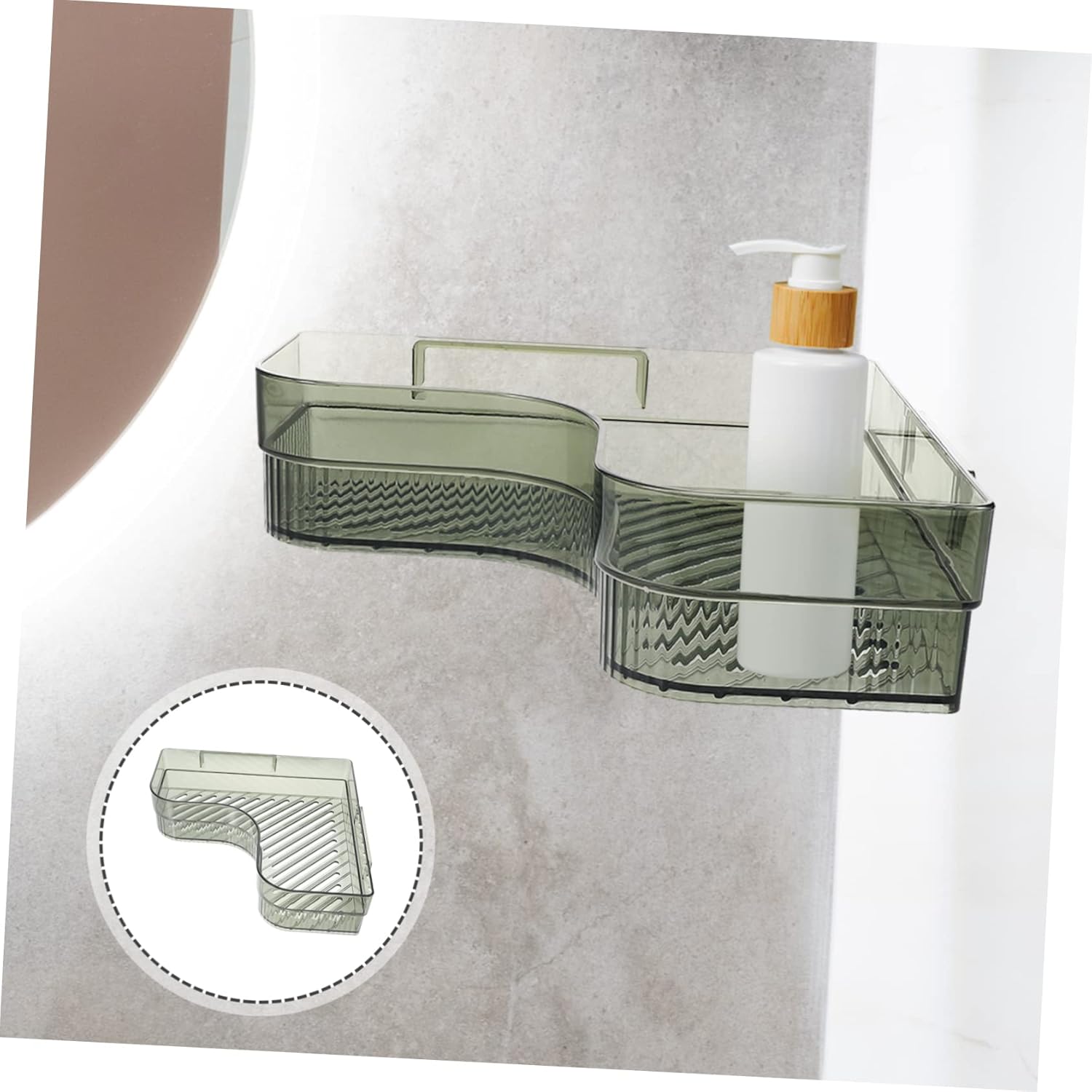 Ciieeo Adhesive Corner Shelf for Bathroom Floating Design