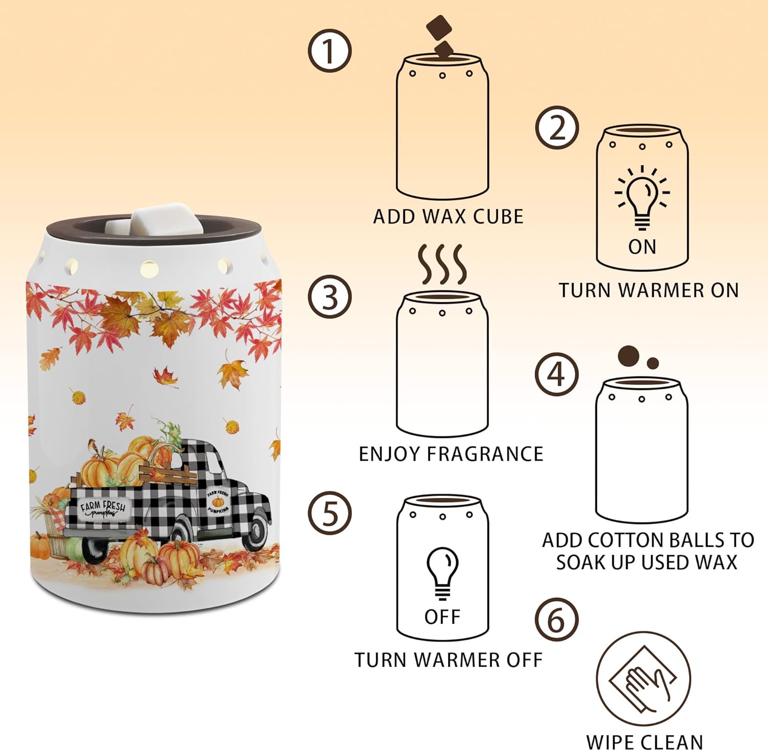 Bonsai Tree Fall Decorations Wax Melter Warmer