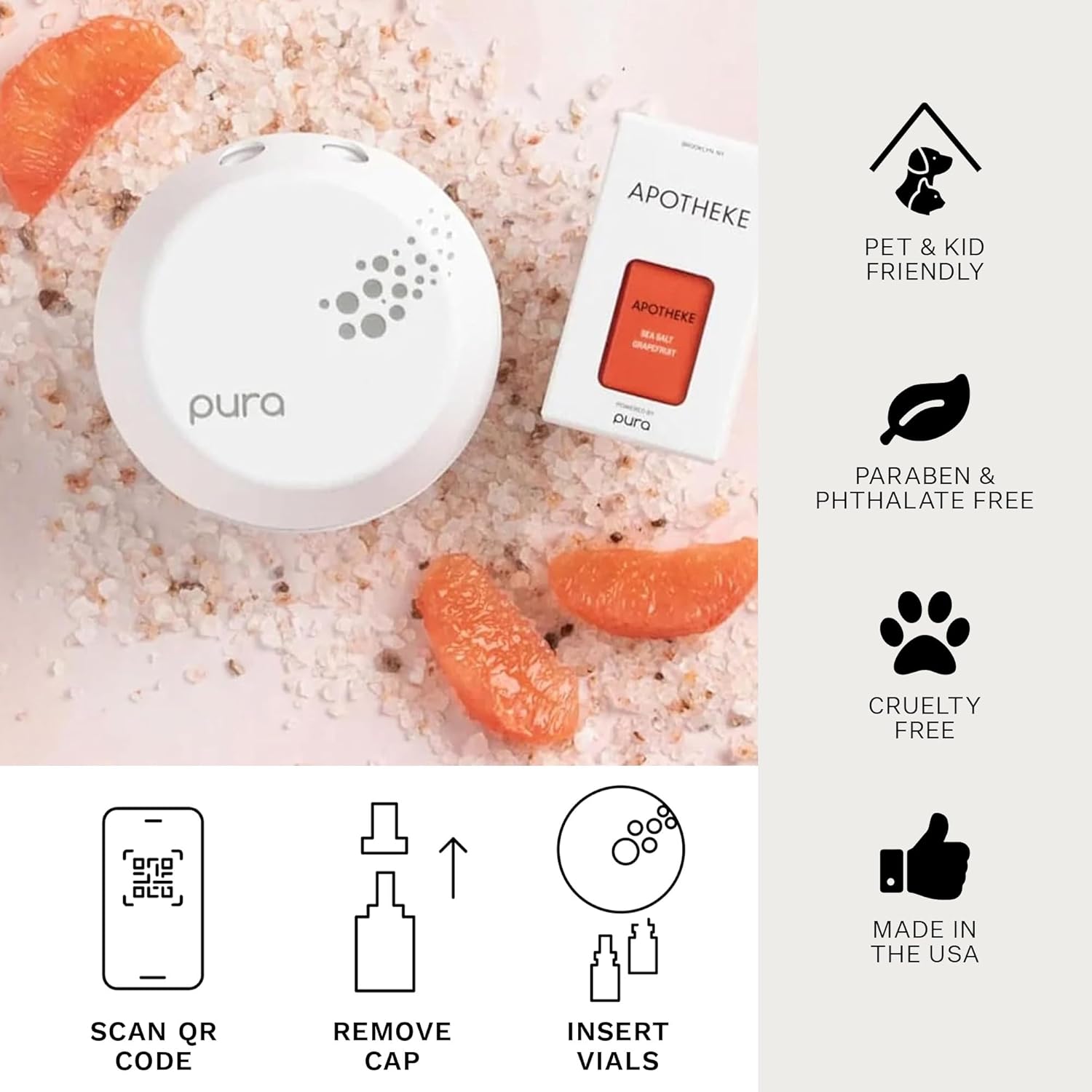 APOTHEKE Pura Smart Diffuser Refill - Sea Salt Grapefruit