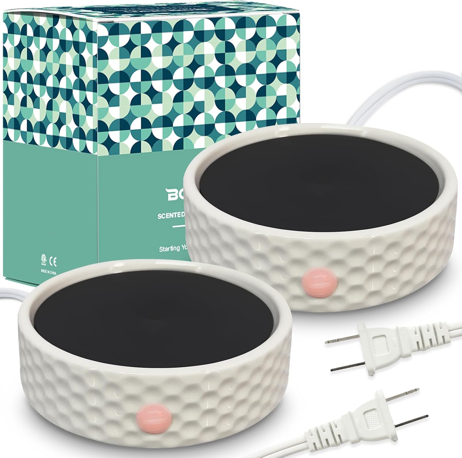 Electric Ceramic Candle Warmer Plate for Jar Candles and Coffee Mugs
