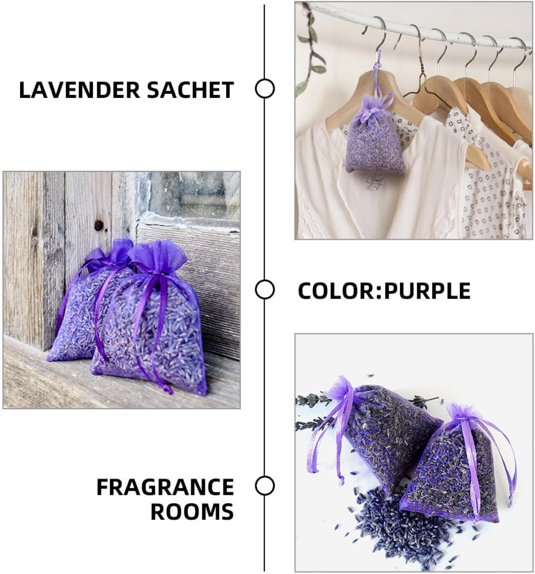 Cabilock 10pcs Lavender Sachet Bags for Home Car and Closet
