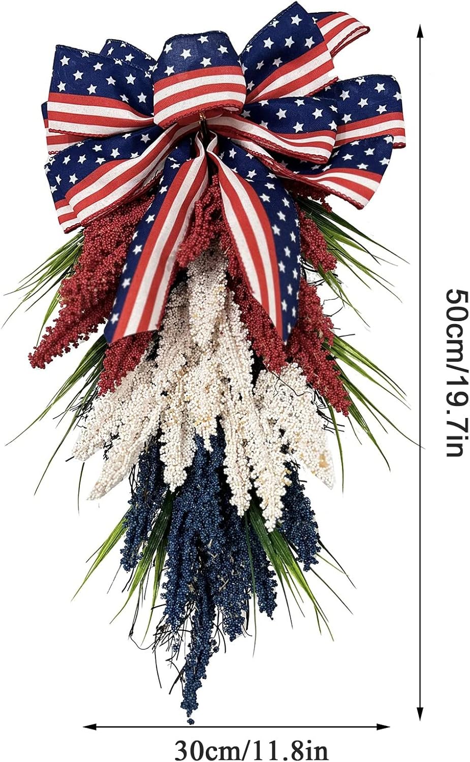 Ochine 4th of July Patriotic Wreath Front Door Decor