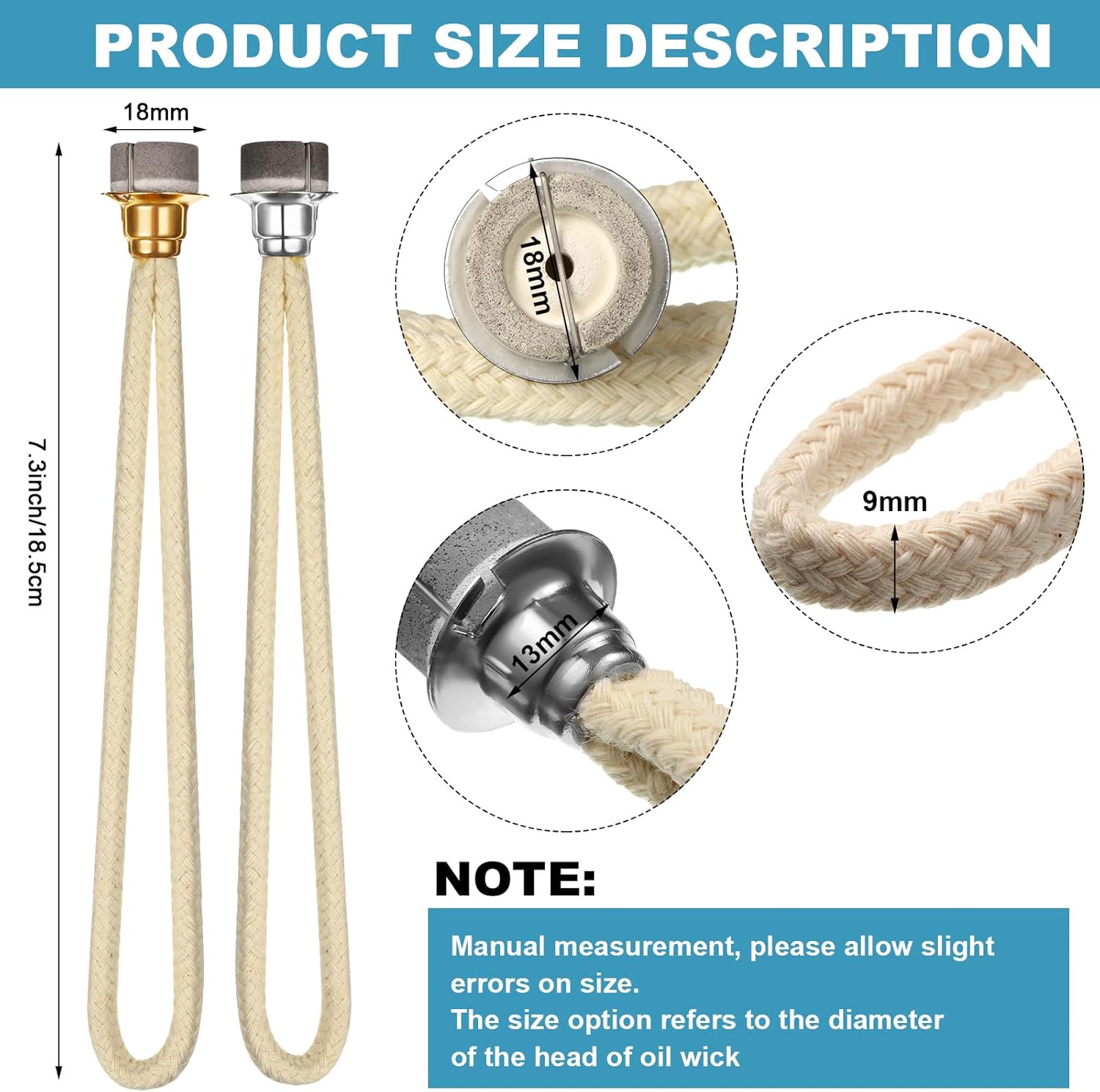 4 Piece Oil Lamp Wick Replacement for Aromatherapy Diffuser