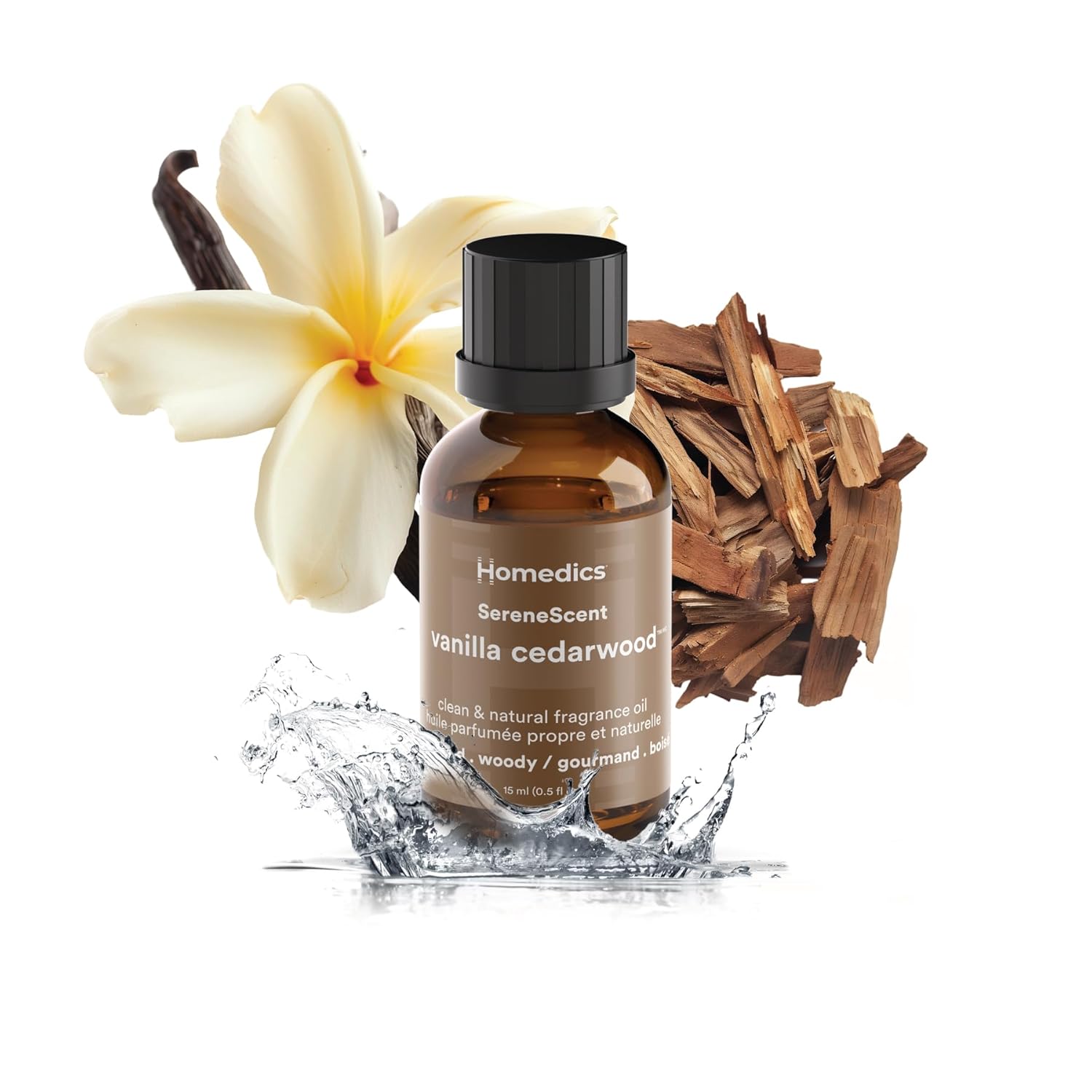 Homedics SereneScent Vanilla Cedarwood Fragrance Oil 15ml