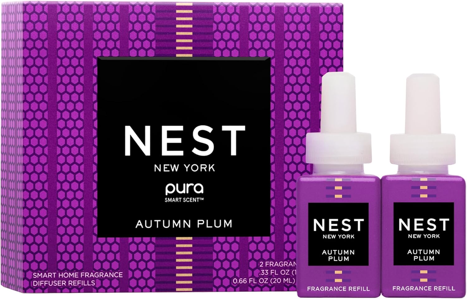 NEST New York Smart Vials Refill Set of 2 Autumn Plum