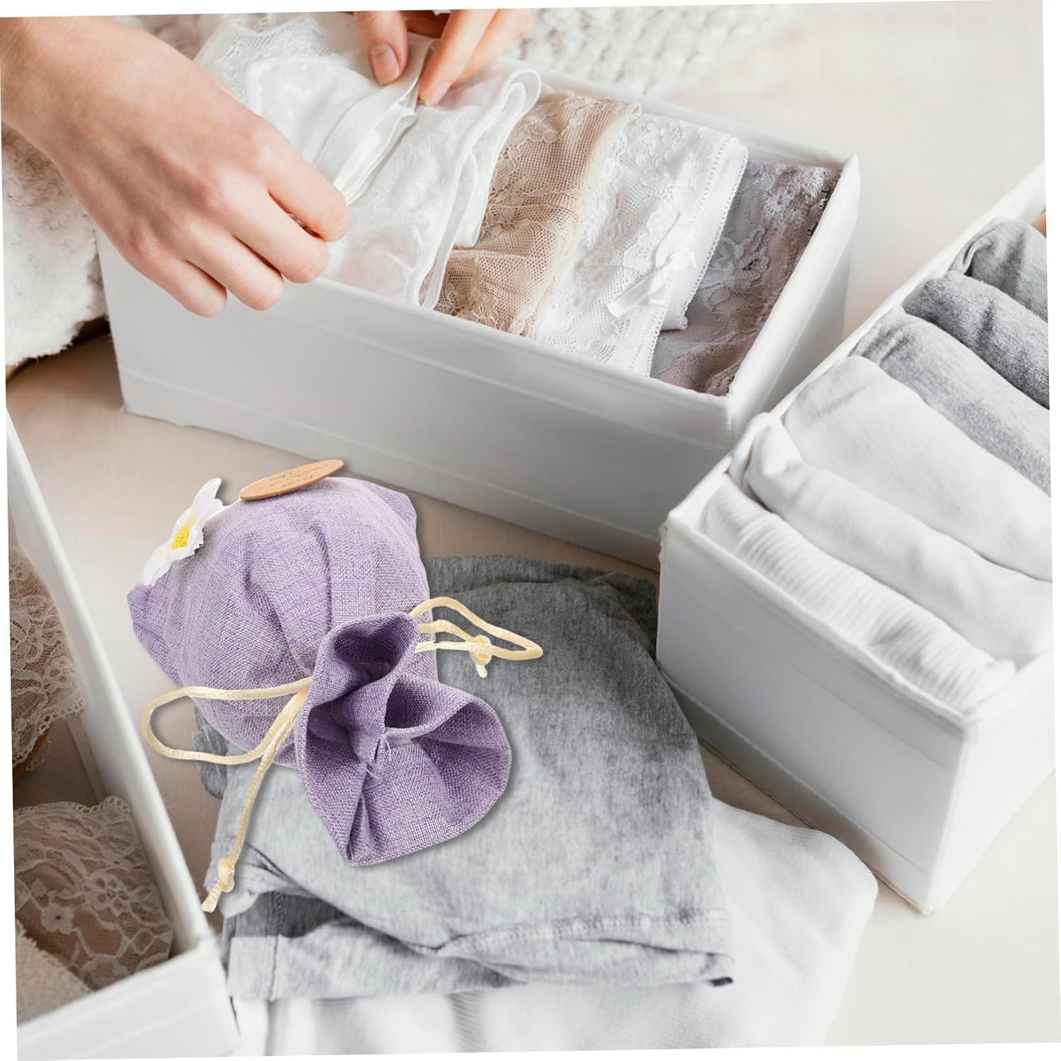 PRETYZOOM 10pcs Lavender Scented Sachet Bags for Jewelry and Dried Flowers