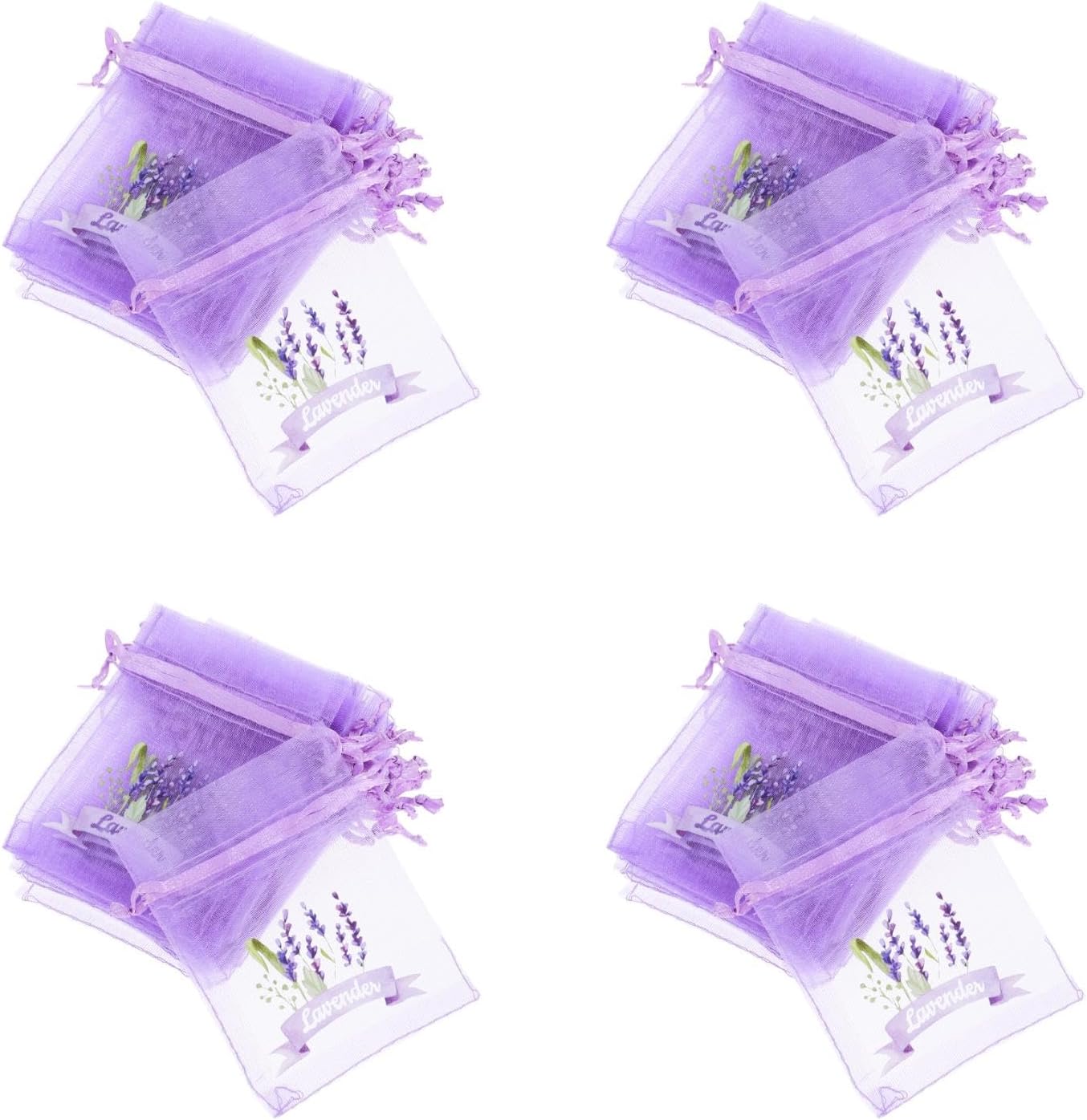LUOZZY 80 Pcs Lavender Sachet Bags with Drawstring