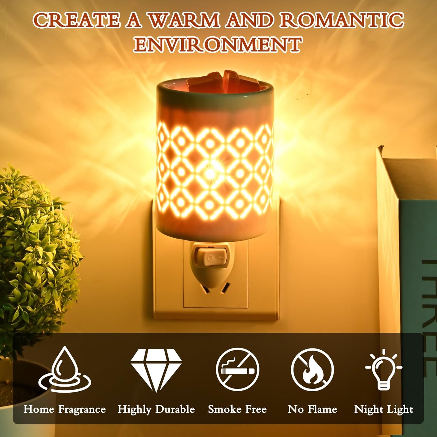 Stylish Plug in Wax Warmer with White Porcelain