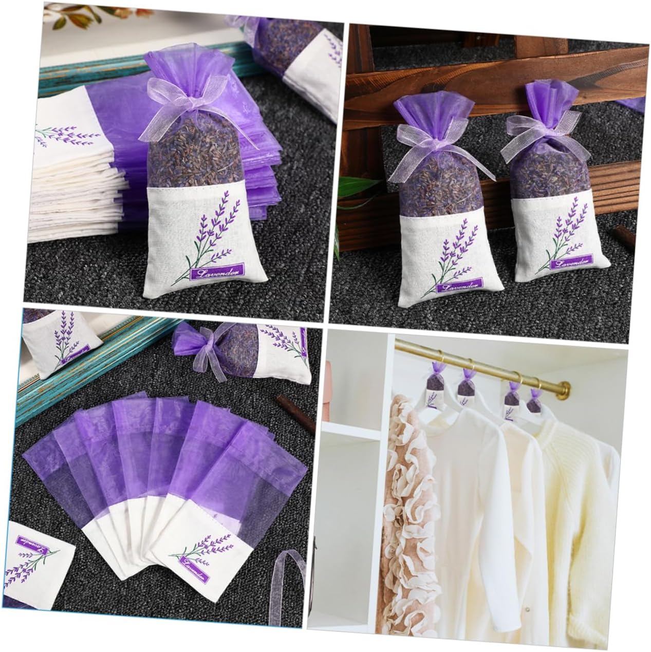50pcs Lavender Sachet Bags for Home Car and Jewelry Organizing