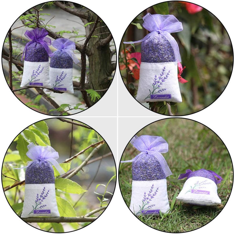 Cabilock 22Pcs Clear Lavender Drawstring Sachets
