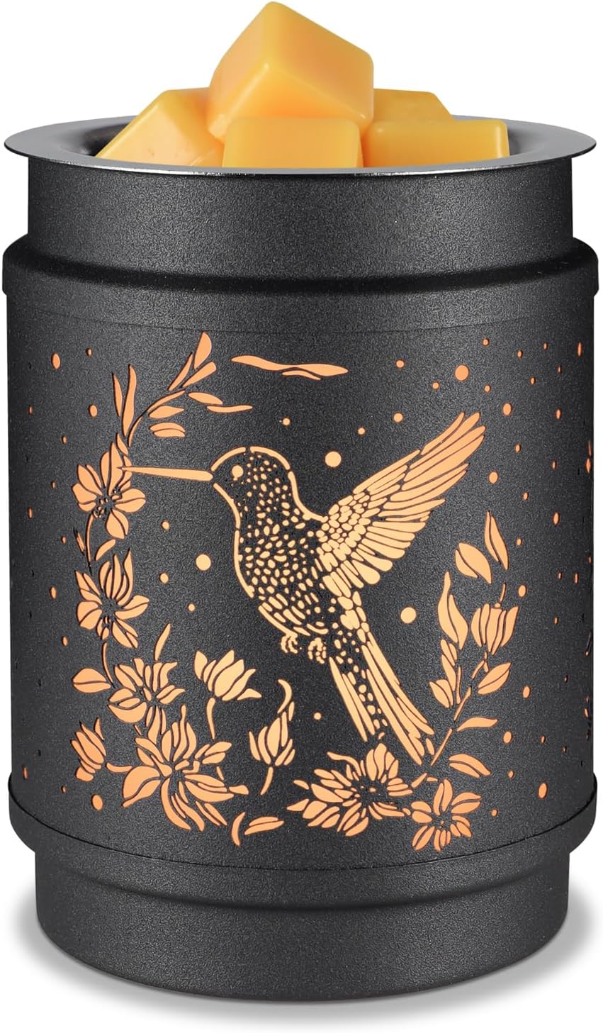 Hummingbird Metal Wax Warmer - Electric Candle Oil Melter for Home Fragrance