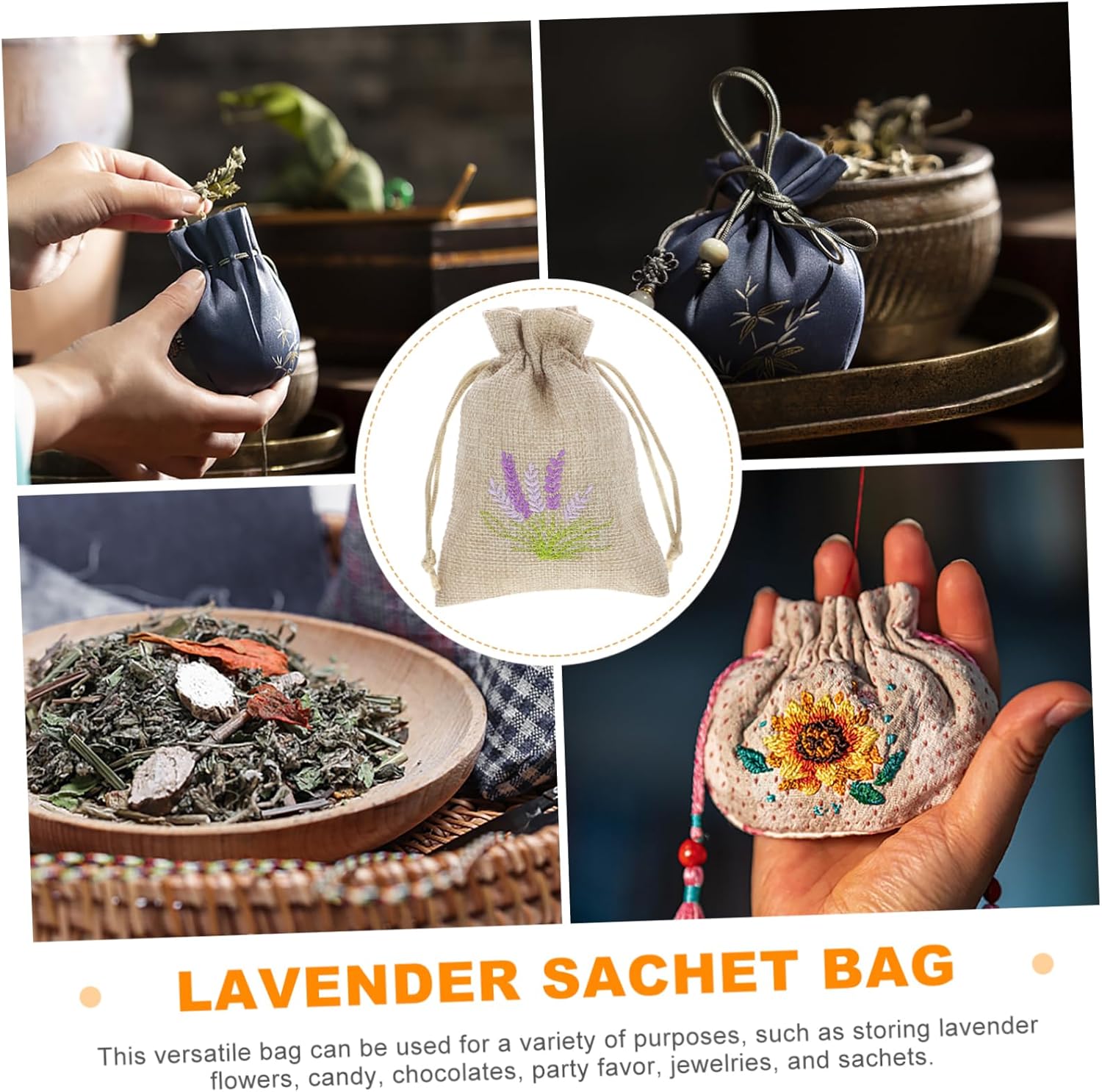 10pcs Lightweight Drawstring Scent Sachet Bags