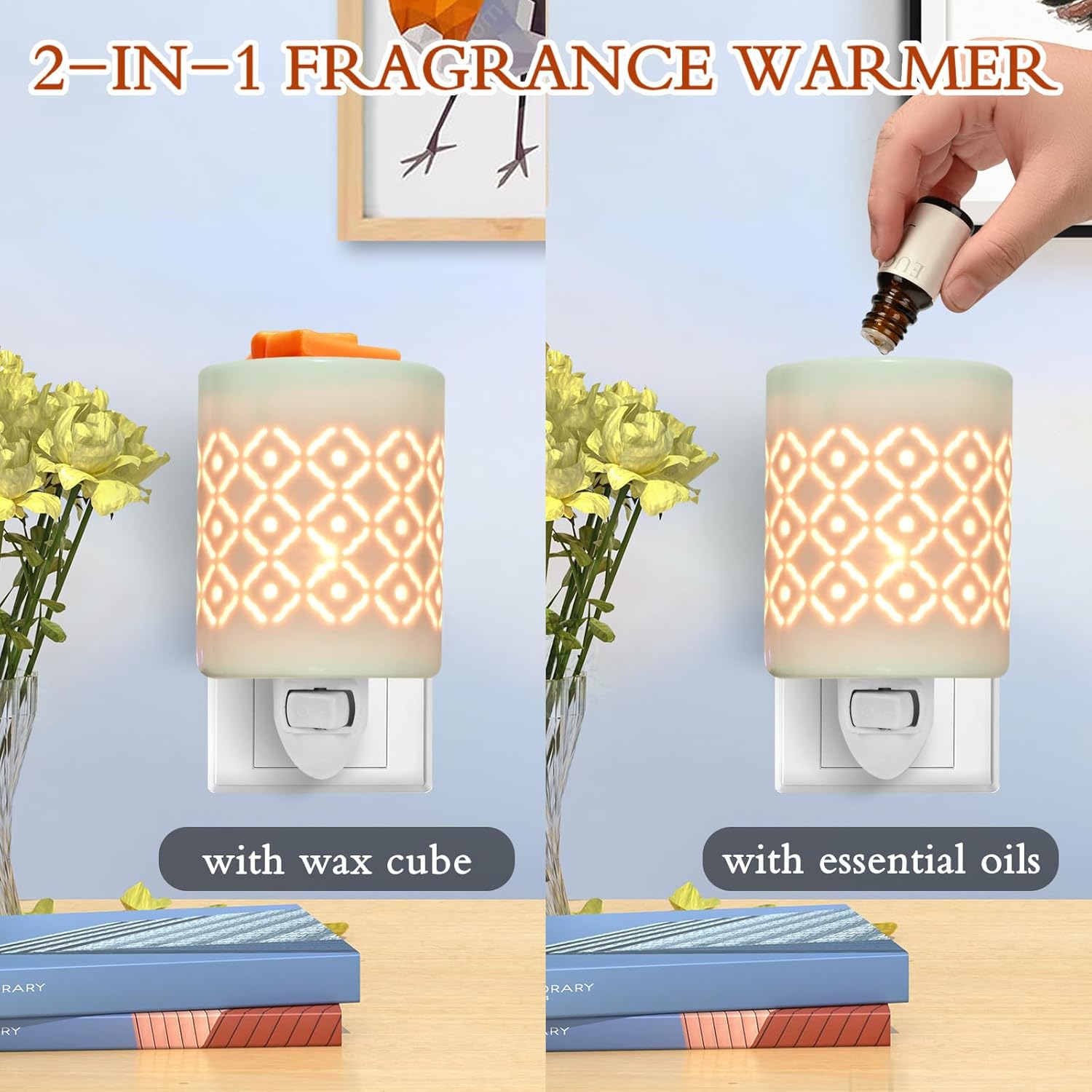 Stylish Plug in Wax Warmer with White Porcelain