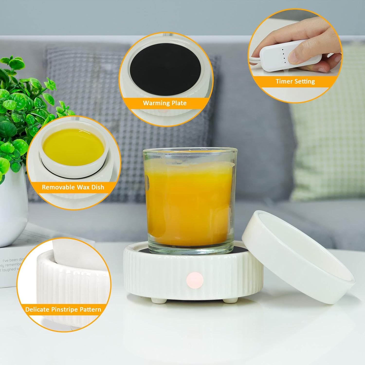 Maromamix Wax Melt Warmer with 4 Timer and PTC Heating