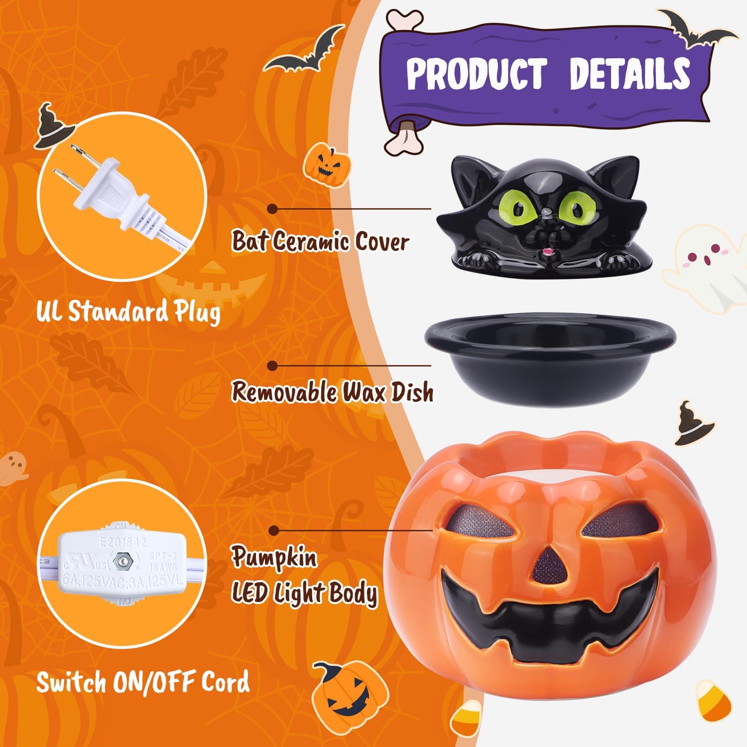 ARVIDSSON Halloween Ceramic Wax Melter