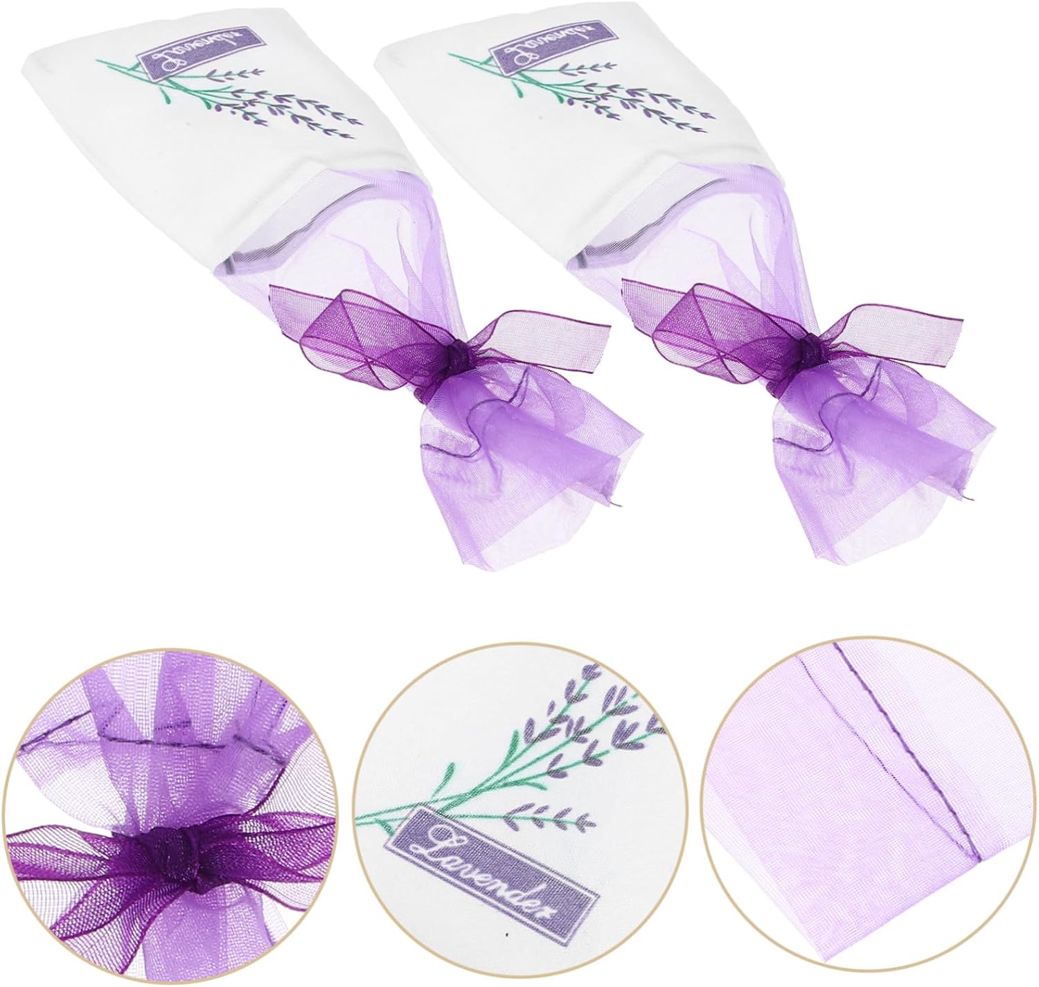 Lavender Sachet Bags 60pcs Set for Closet Drawer Car Fragrance
