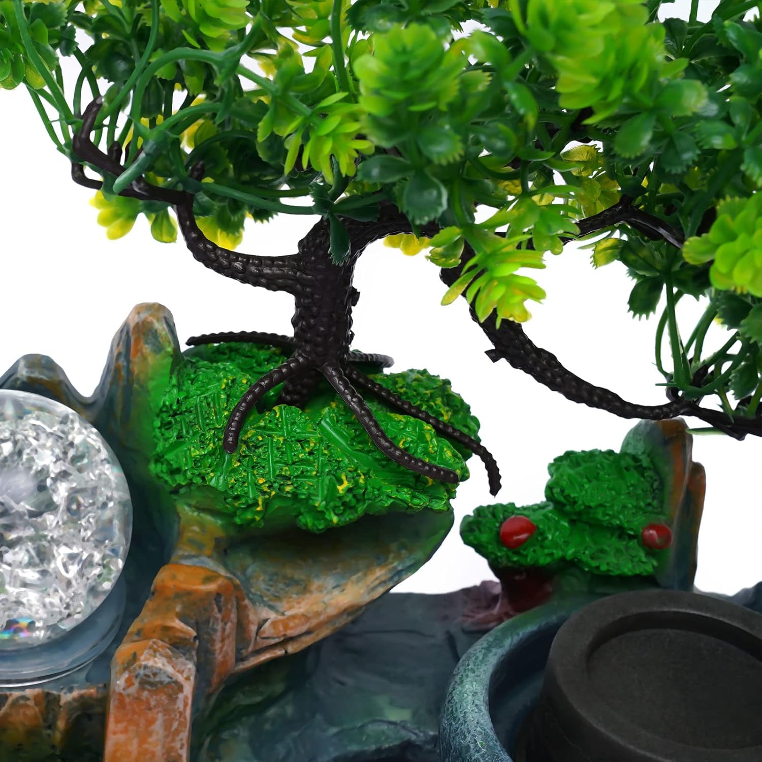 Vintoro Tabletop Fountain with LED Lights and Rockery