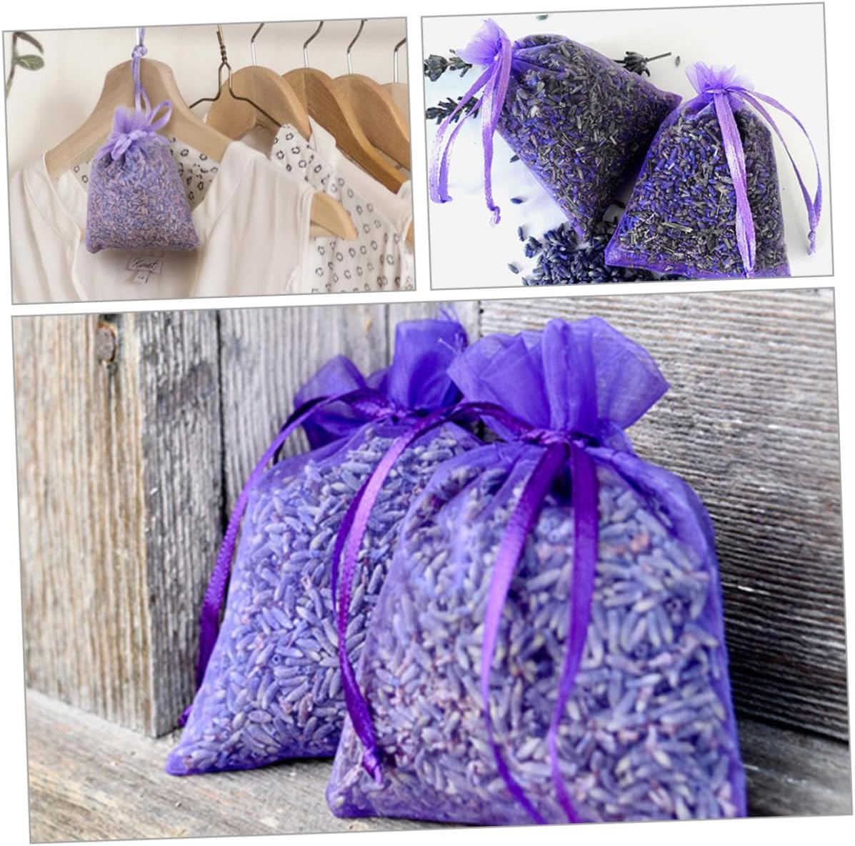 LIFKOME 10pcs Lavender Sachets for Closets Cars and Wardrobes