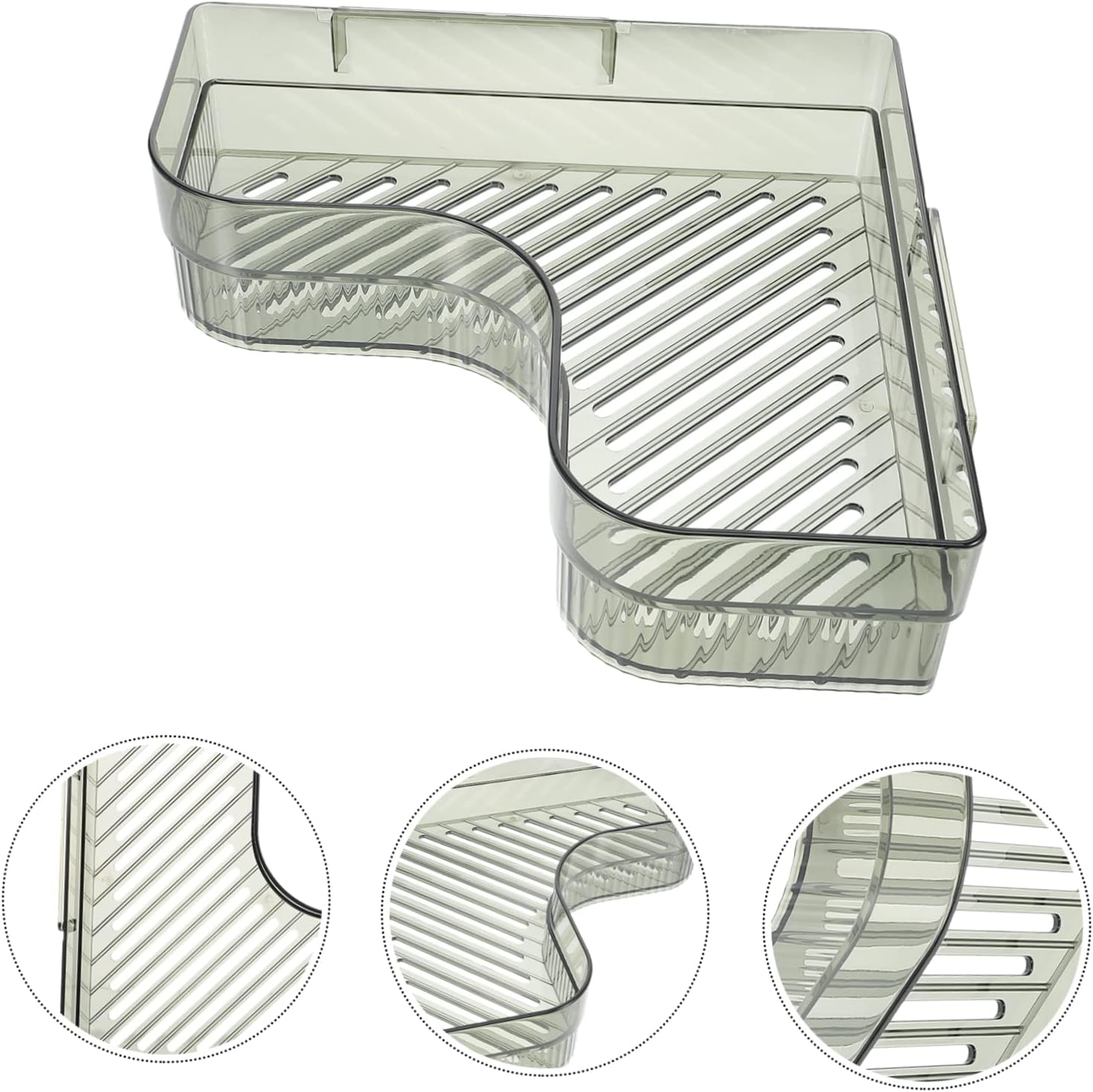 Ciieeo Adhesive Corner Shelf for Bathroom Floating Design