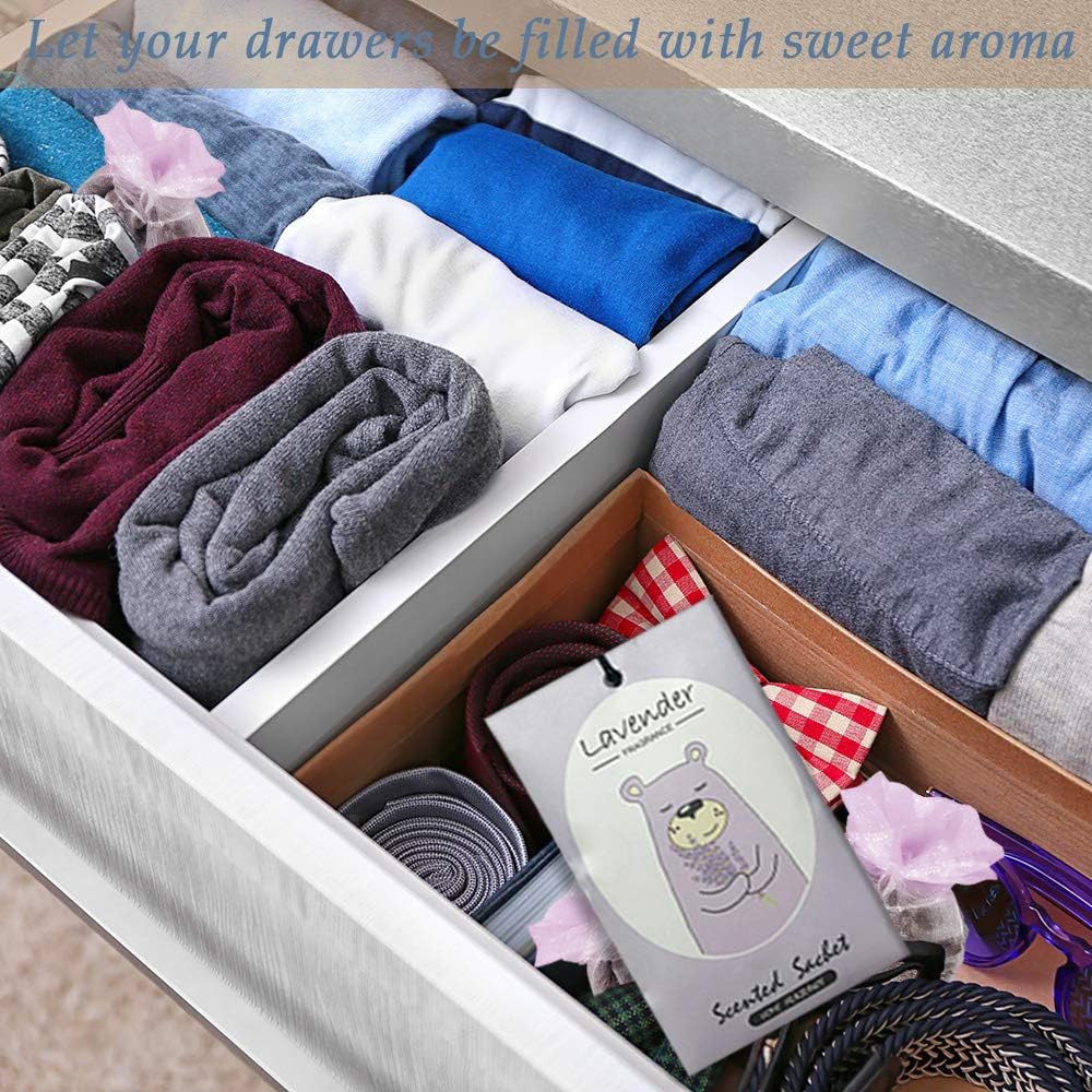 14 Pack Lavender Scented Sachets for Drawer and Closet