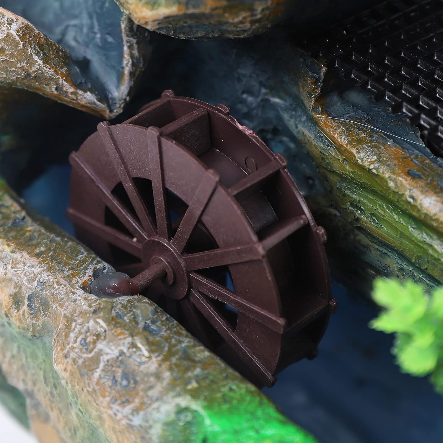 Desktop Water Fountain with LED Light Indoor Rockery Decor