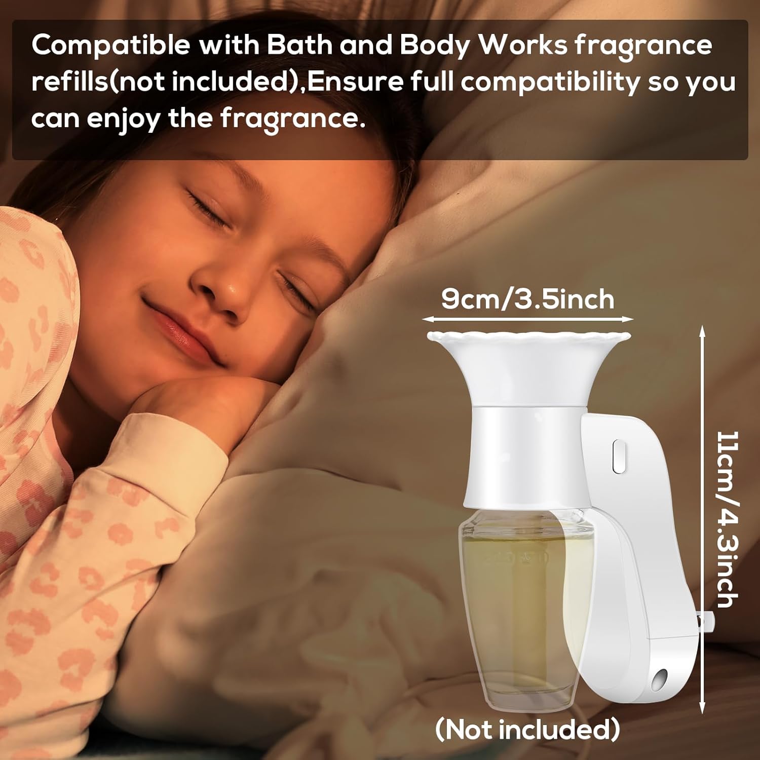 2PCS Wall Fragrance Plug with Light and Control