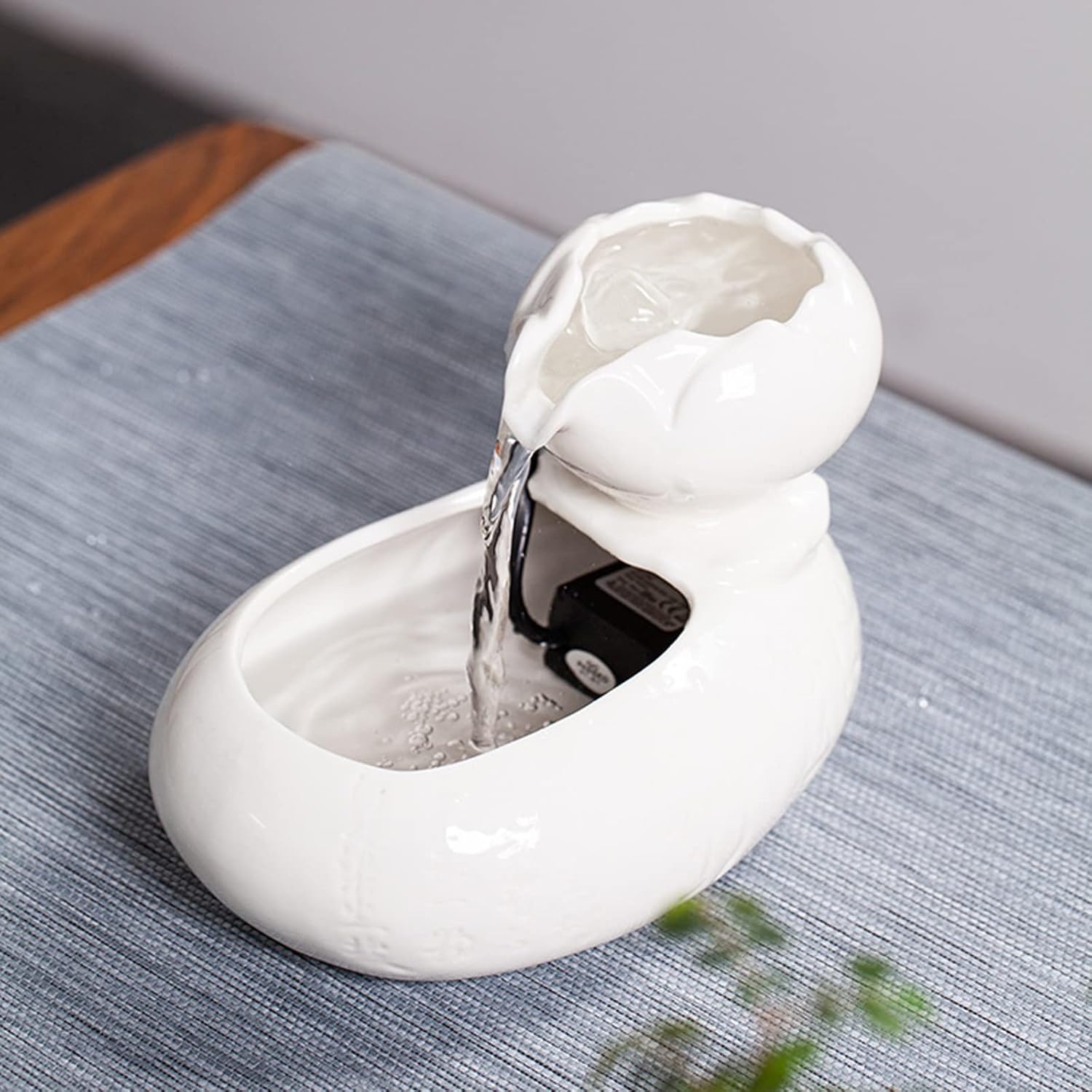 Mini Ceramic Waterfall Fountain for Home Office Desk Decor