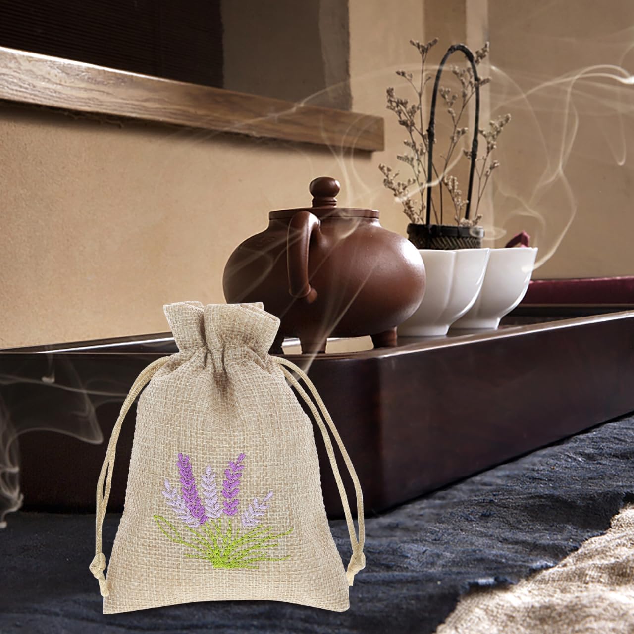 10 Pack Reusable Drawstring Sachet Bags for Home Fragrance