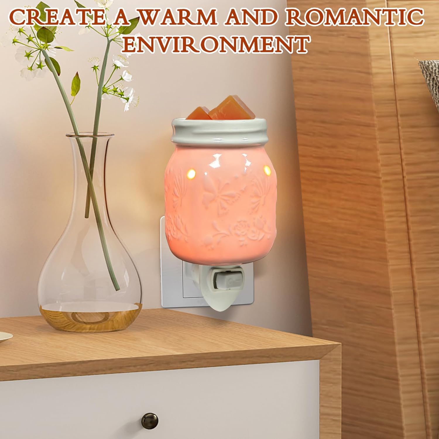Butterfly Motif Plug In Wax Warmer for Fragrance