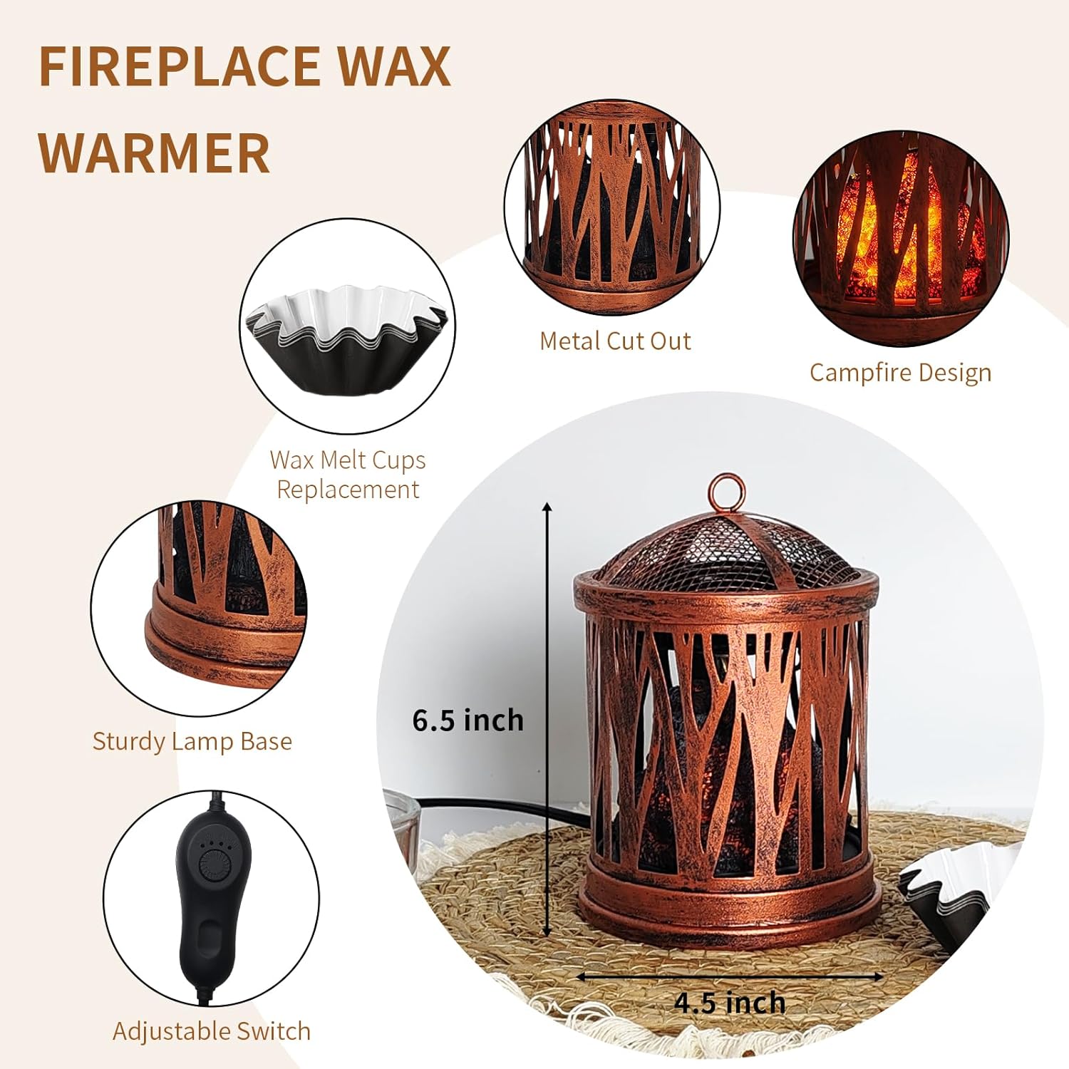 LIFFY Electric Wax Melter - Aromatherapy Candle Warmer with Timer and Oil Burner