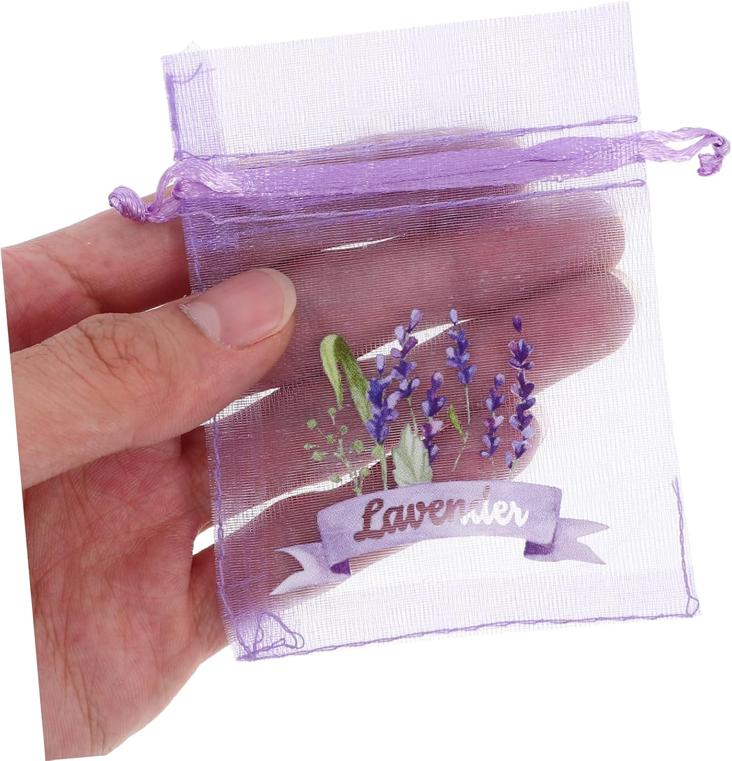 Mobestech 20pcs Lavender Sachets Breathable Drawstring Bags for Home Fragrance Storage