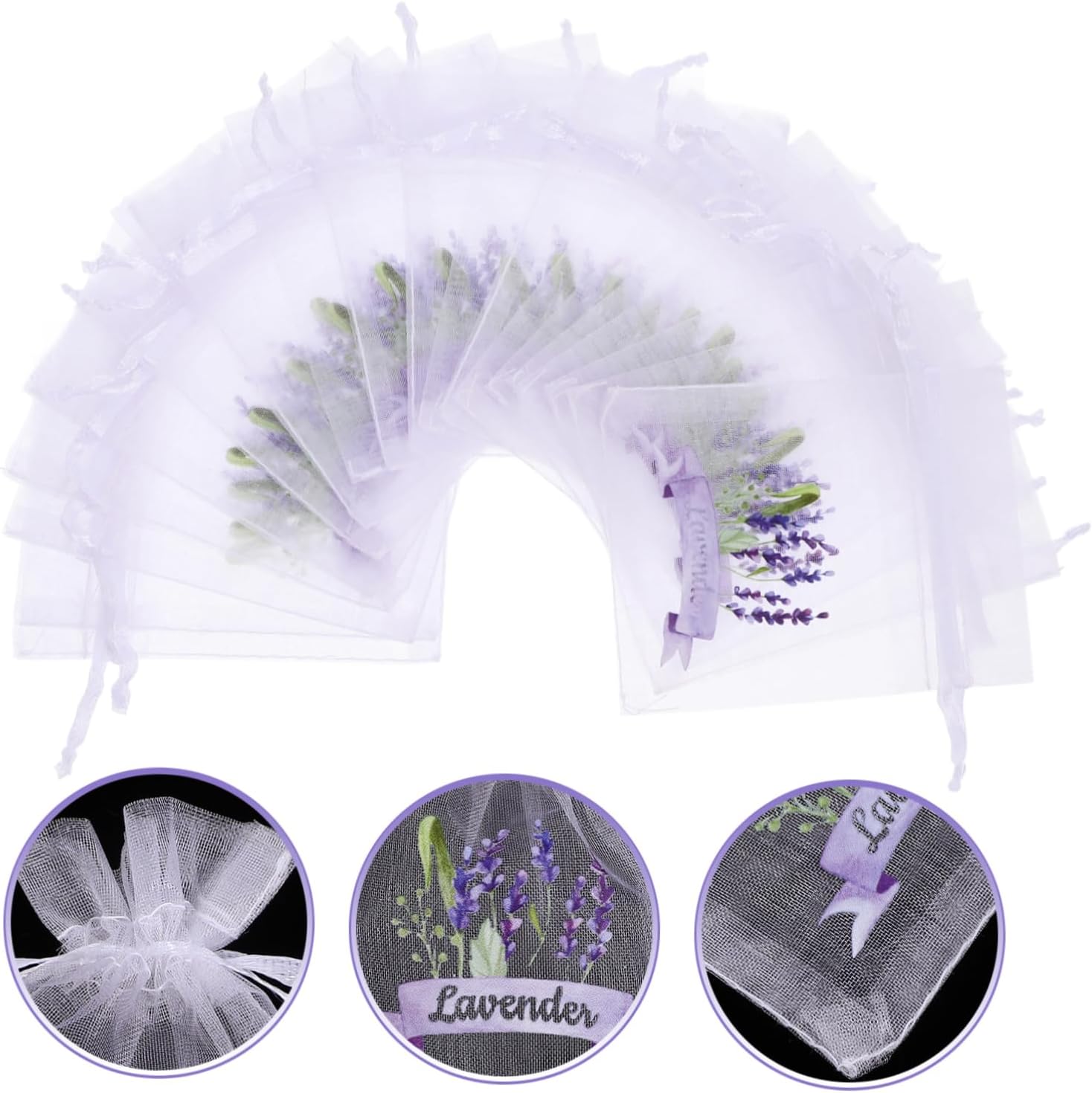 CORHAD 20pcs Empty Perfume Bags Drawstring Closure for Lavender Potpourri