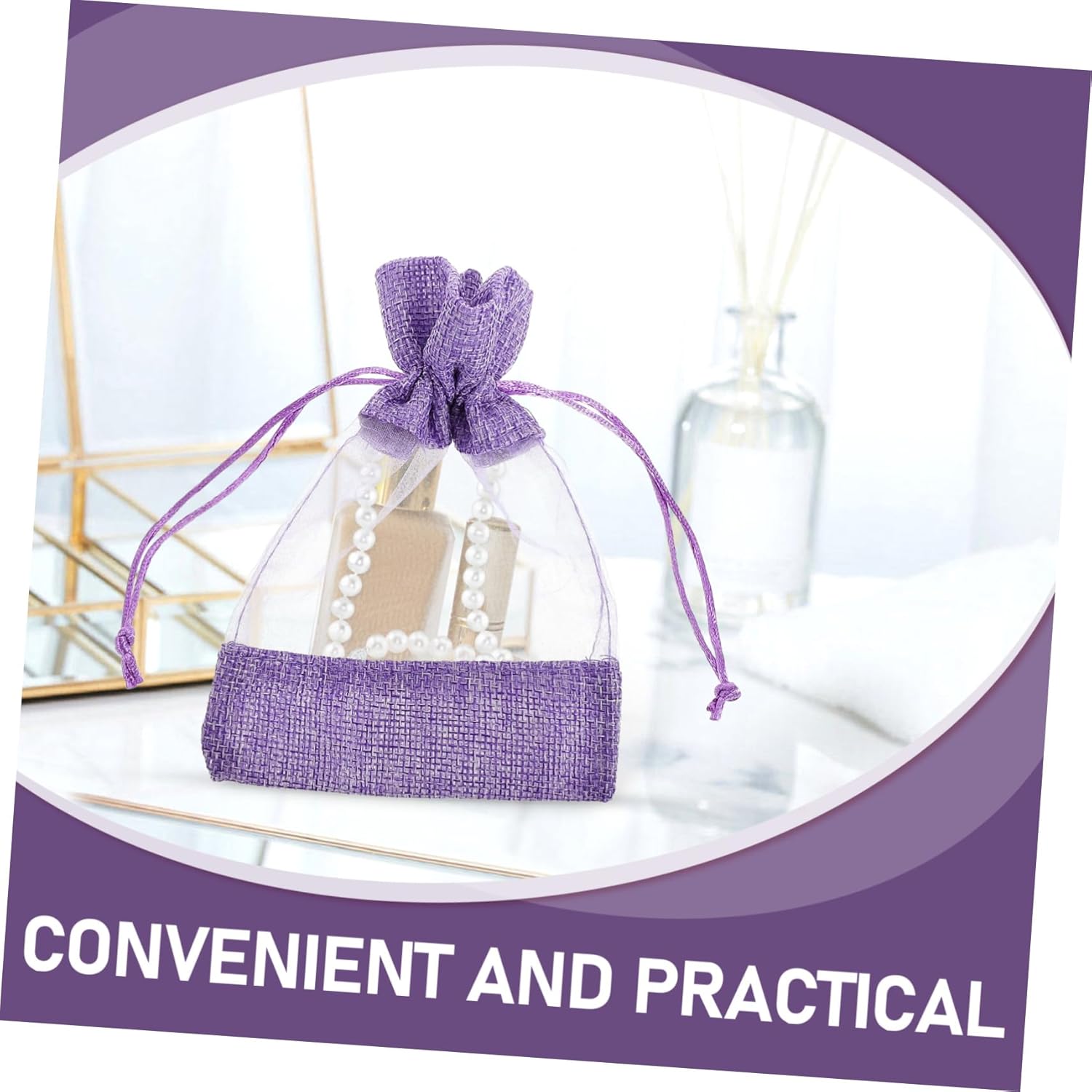 MAGICLULU 10 Pcs Empty Lavender Sachet Bags with Drawstring Closure