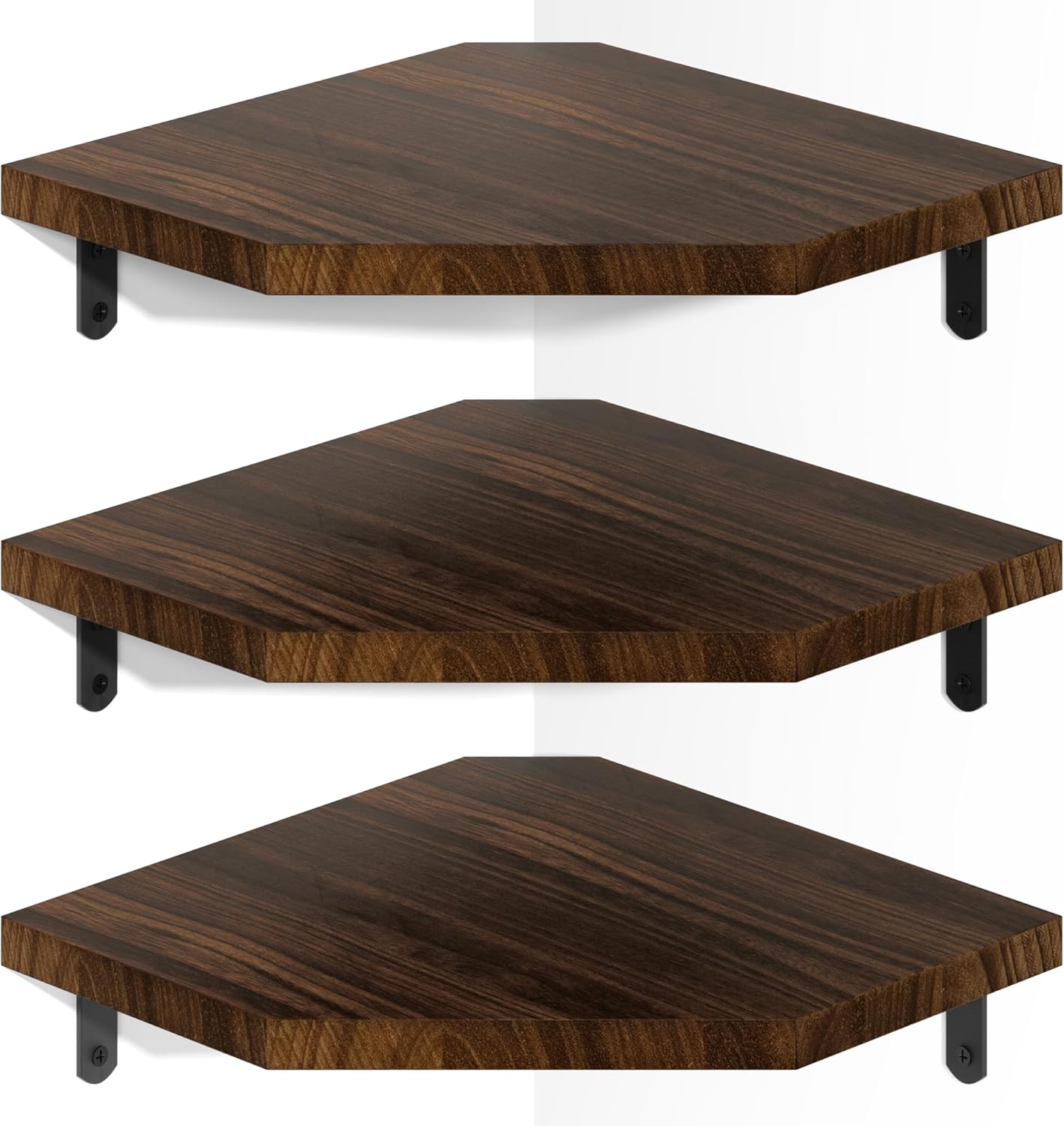 Alsonerbay Corner Shelf Wall Mount Set of 3