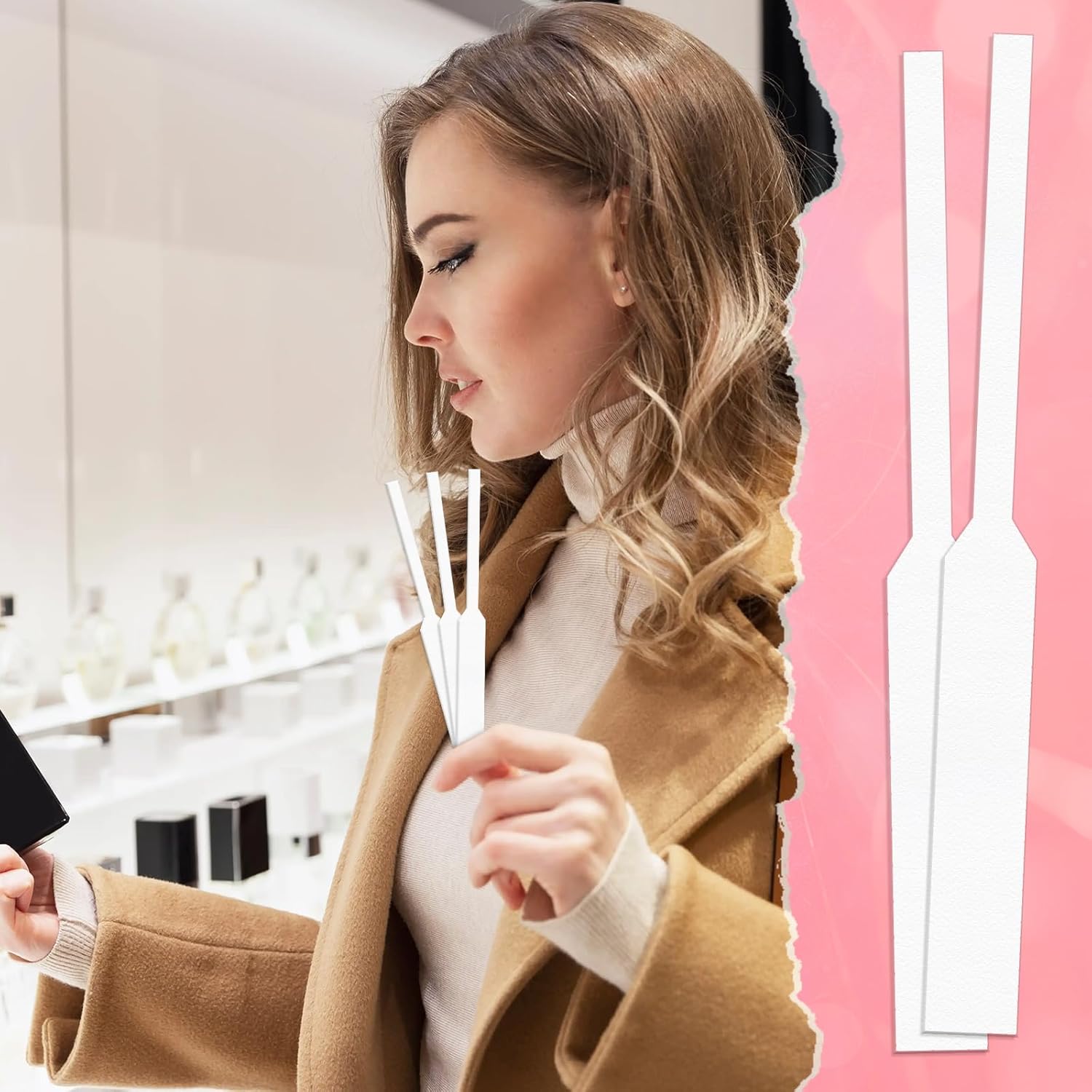 500 PCS Perfume Tester Strips Disposable Fragrance Blotter Strips for Scent Sampling