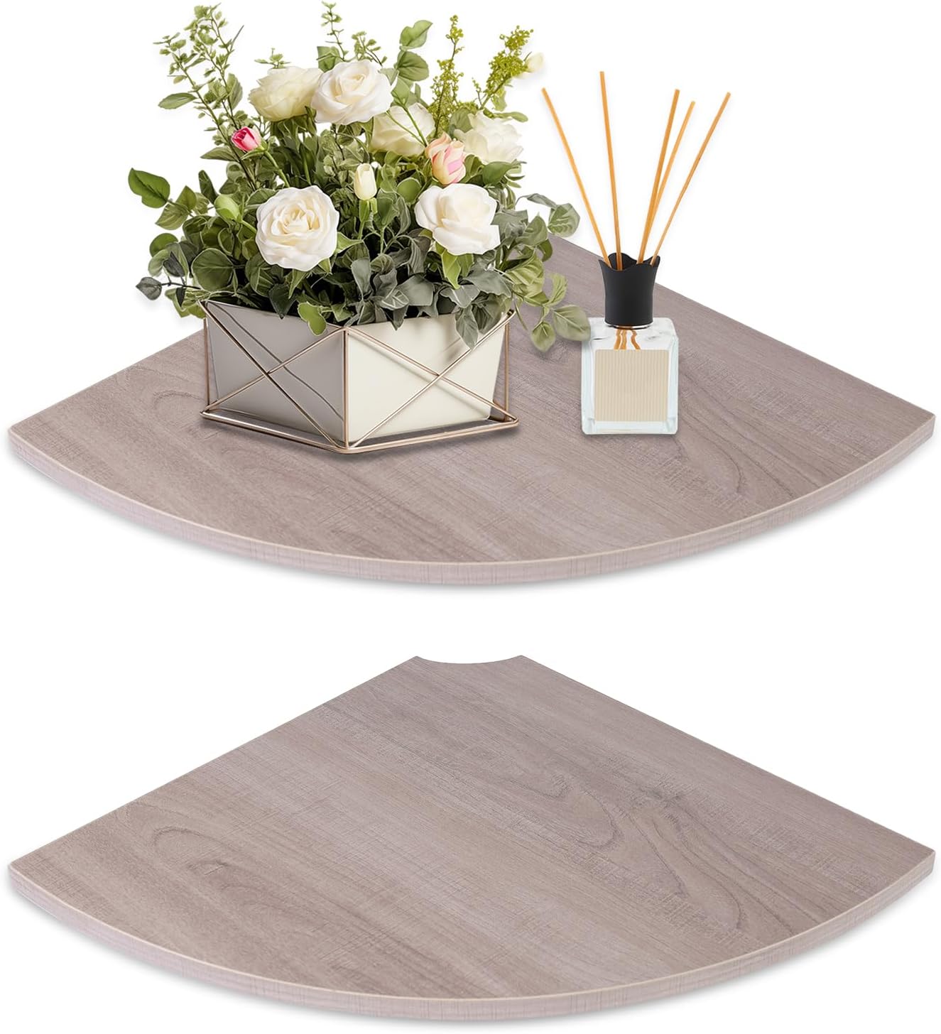 JJL Corner Wall Shelf Set of 2 Modern Floating Shelves