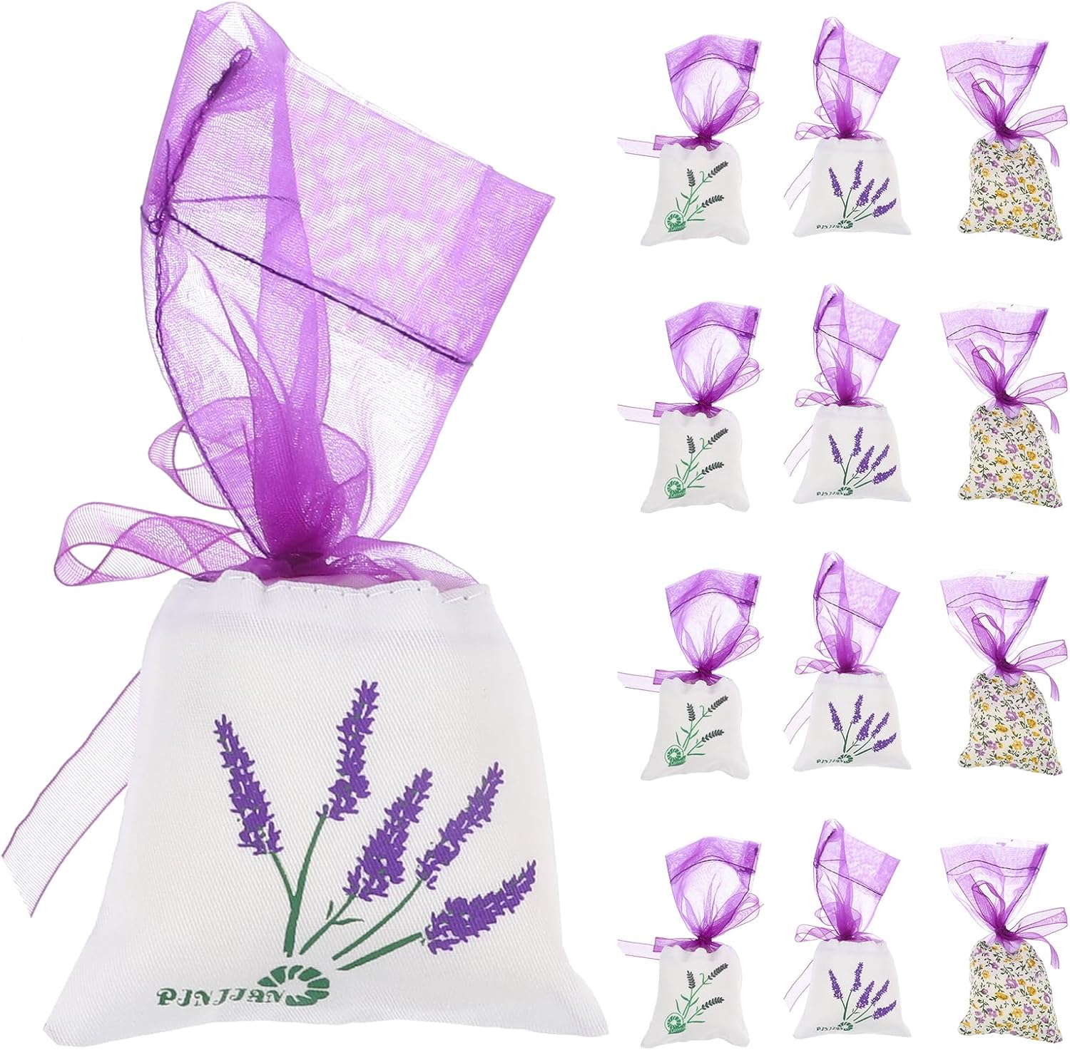 LOGOFUN 15pcs Breathable Mesh Sachet Bags - Purple