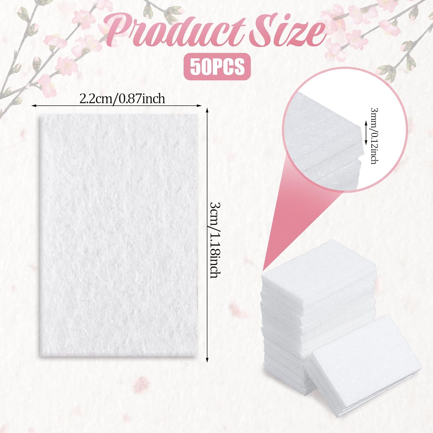 50 Pack Unscented Aroma Pads for Diffusers and Humidifiers