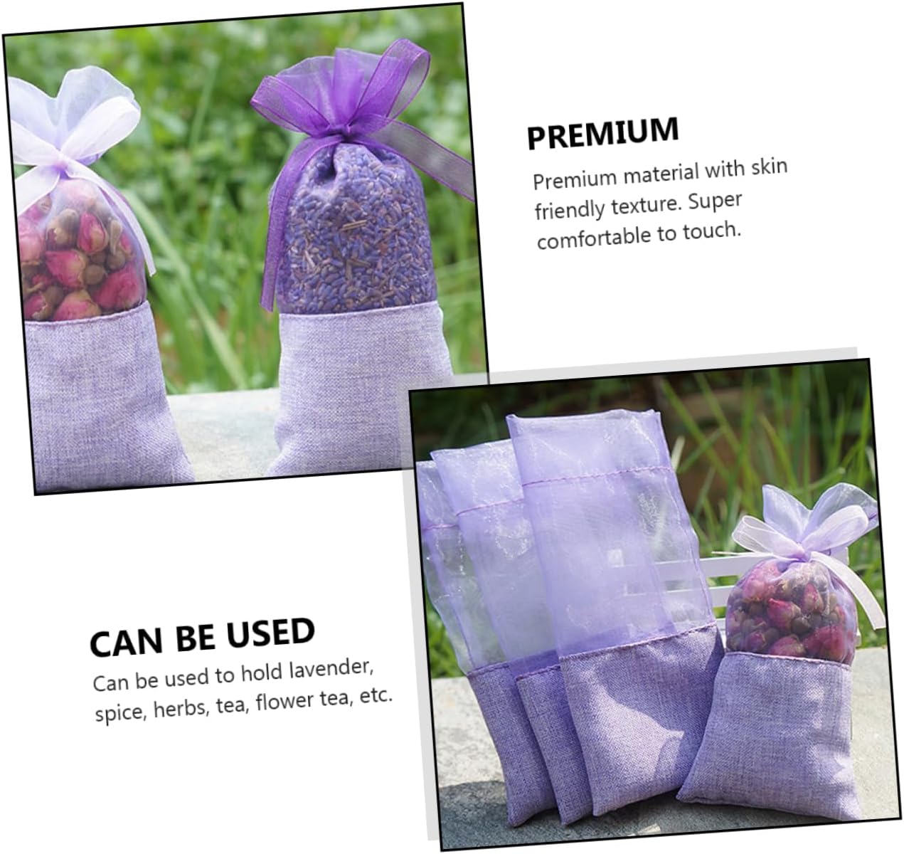 Lavender Sachet Bags 24 Pack for Home Fragrance and Wardrobe Storage